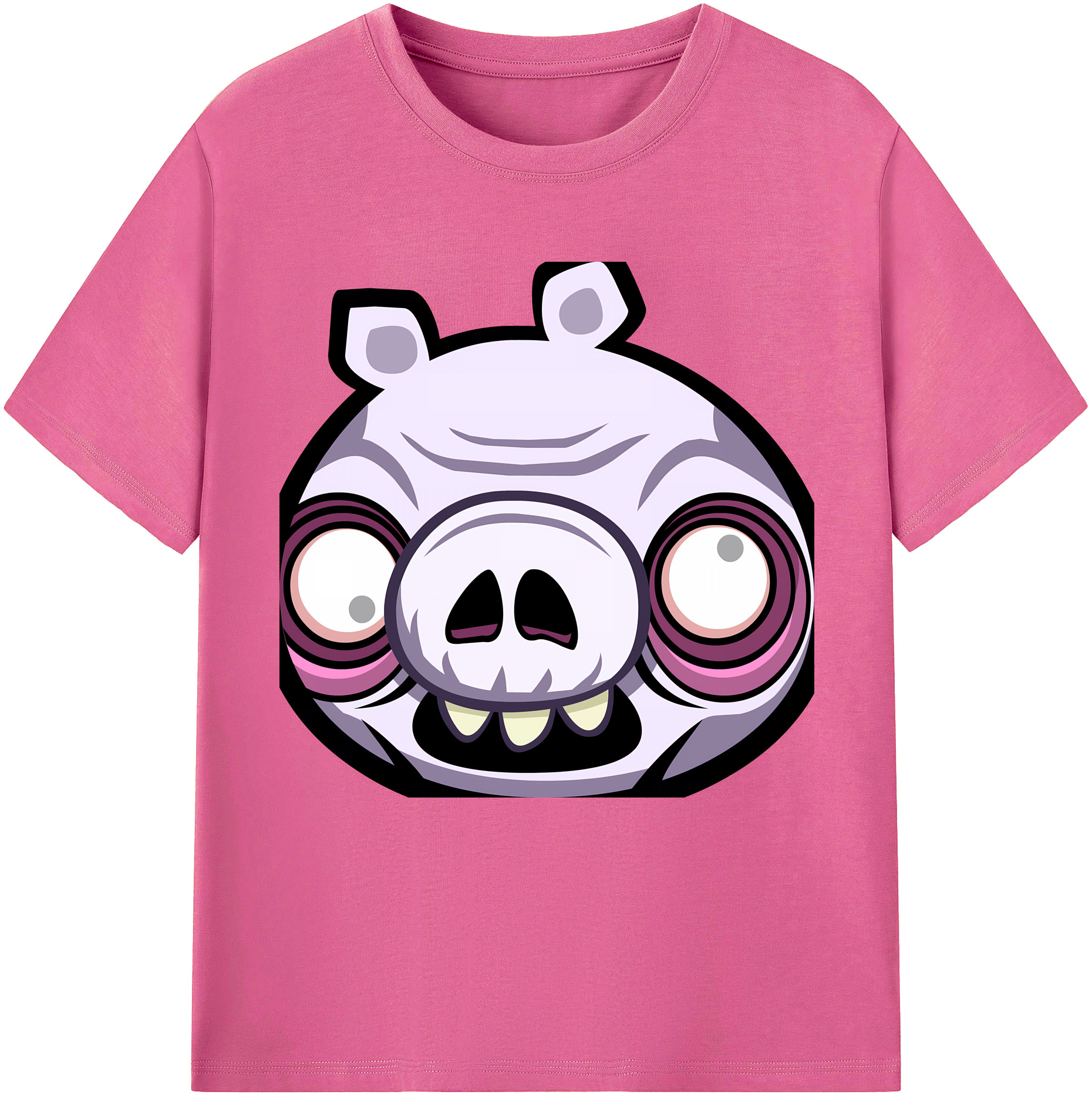 （画像用） Angry Birds アングリーバード レディースカジュアルプリントTシャツ（綿100％）