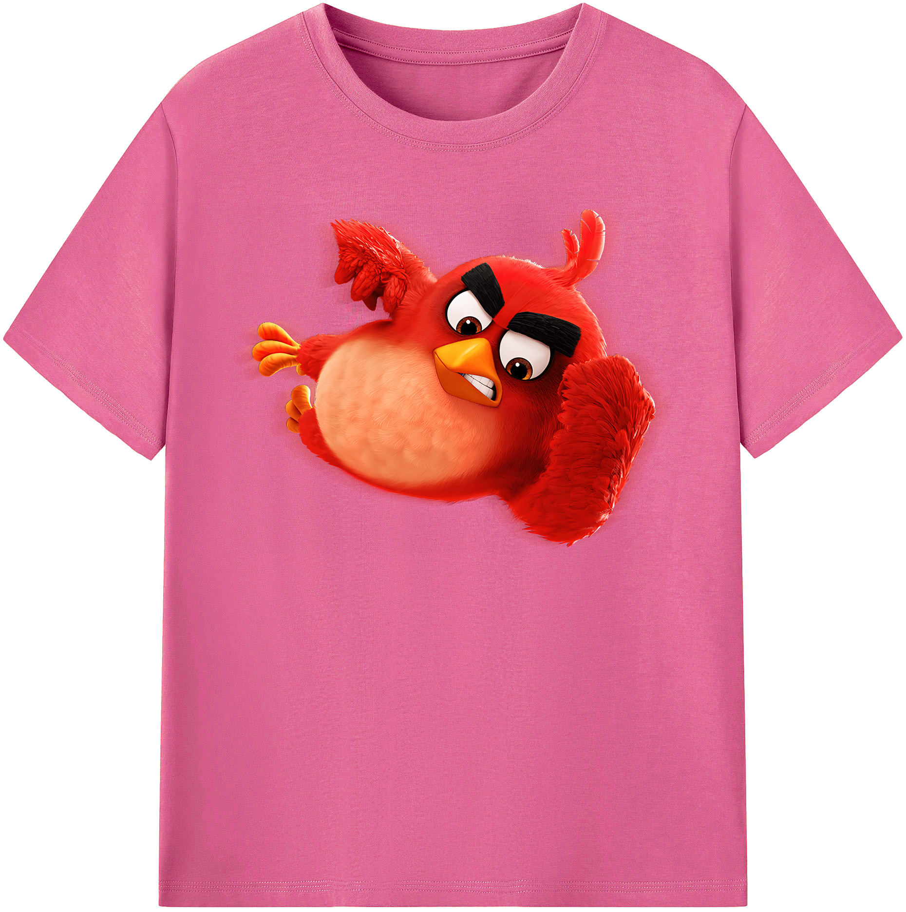 （画像用） Angry Birds アングリーバード レディースカジュアルプリントTシャツ（綿100％）