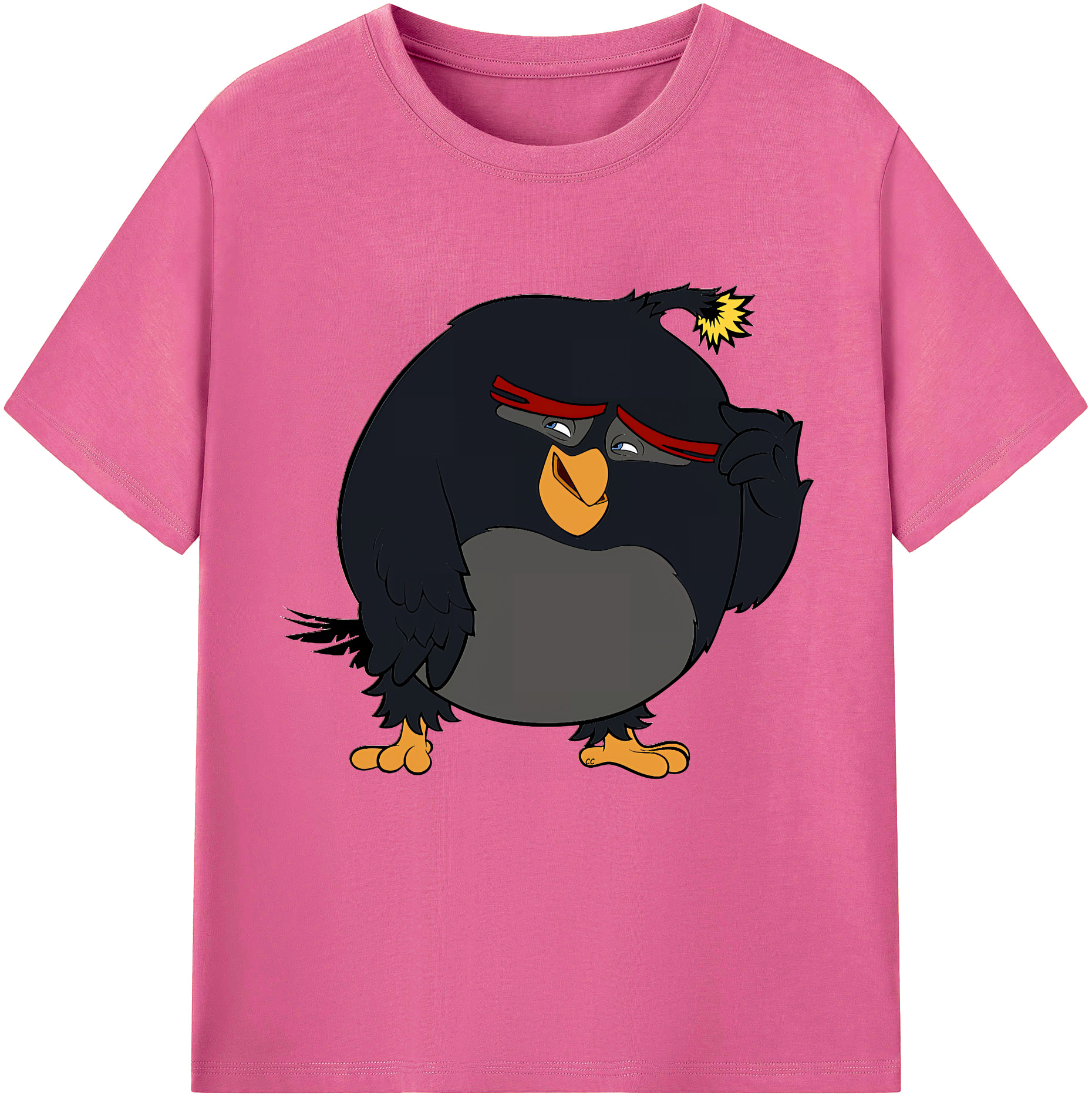 （画像用） Angry Birds アングリーバード レディースカジュアルプリントTシャツ（綿100％）