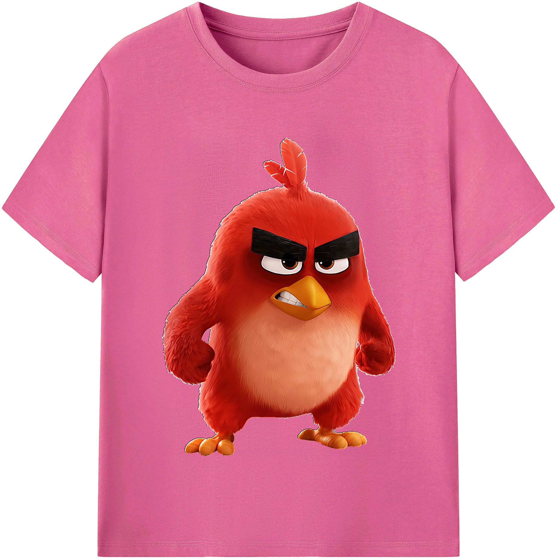 （画像用） Angry Birds アングリーバード レディースカジュアルプリントTシャツ（綿100％）