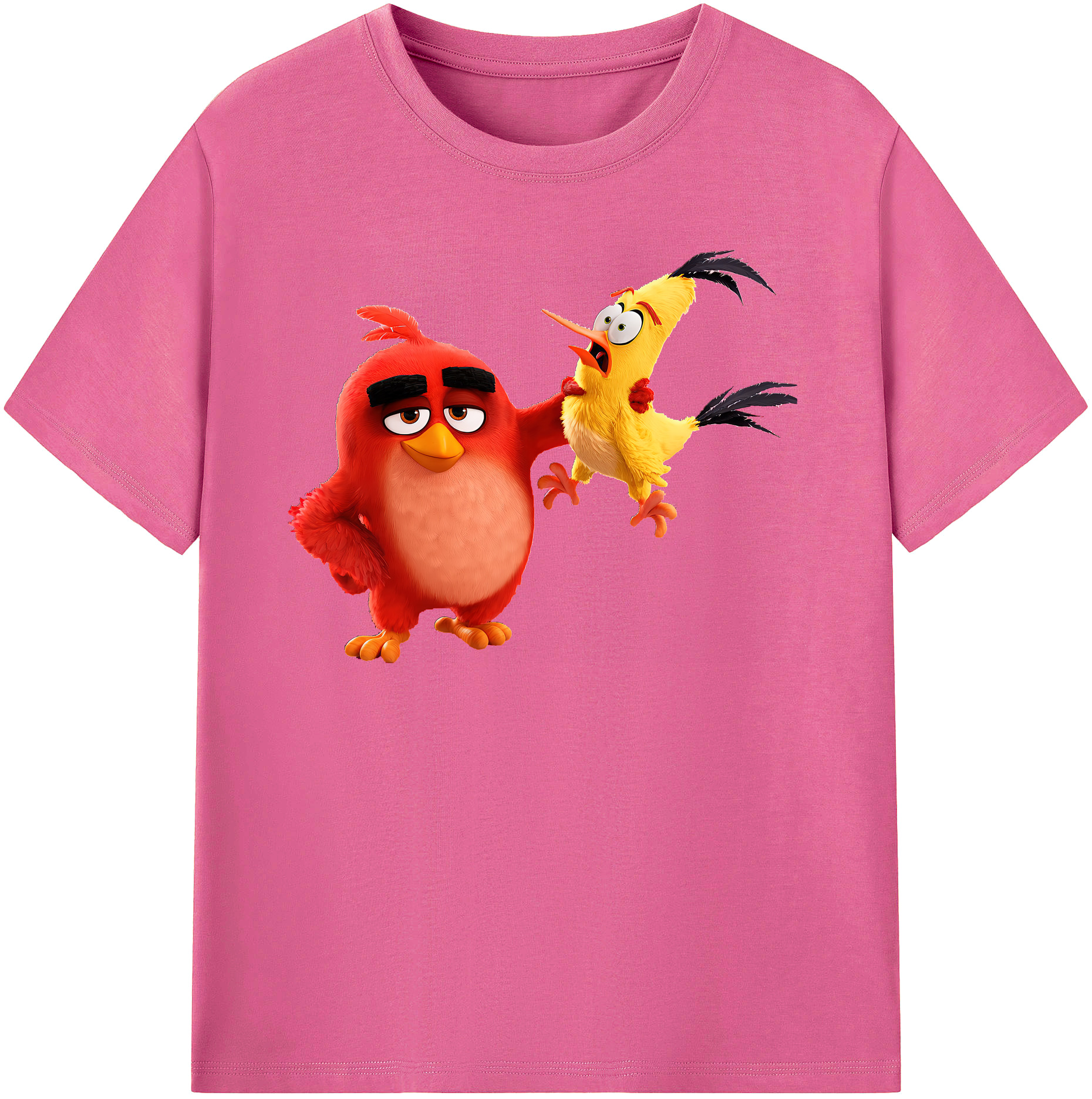 （画像用） Angry Birds アングリーバード レディースカジュアルプリントTシャツ（綿100％）