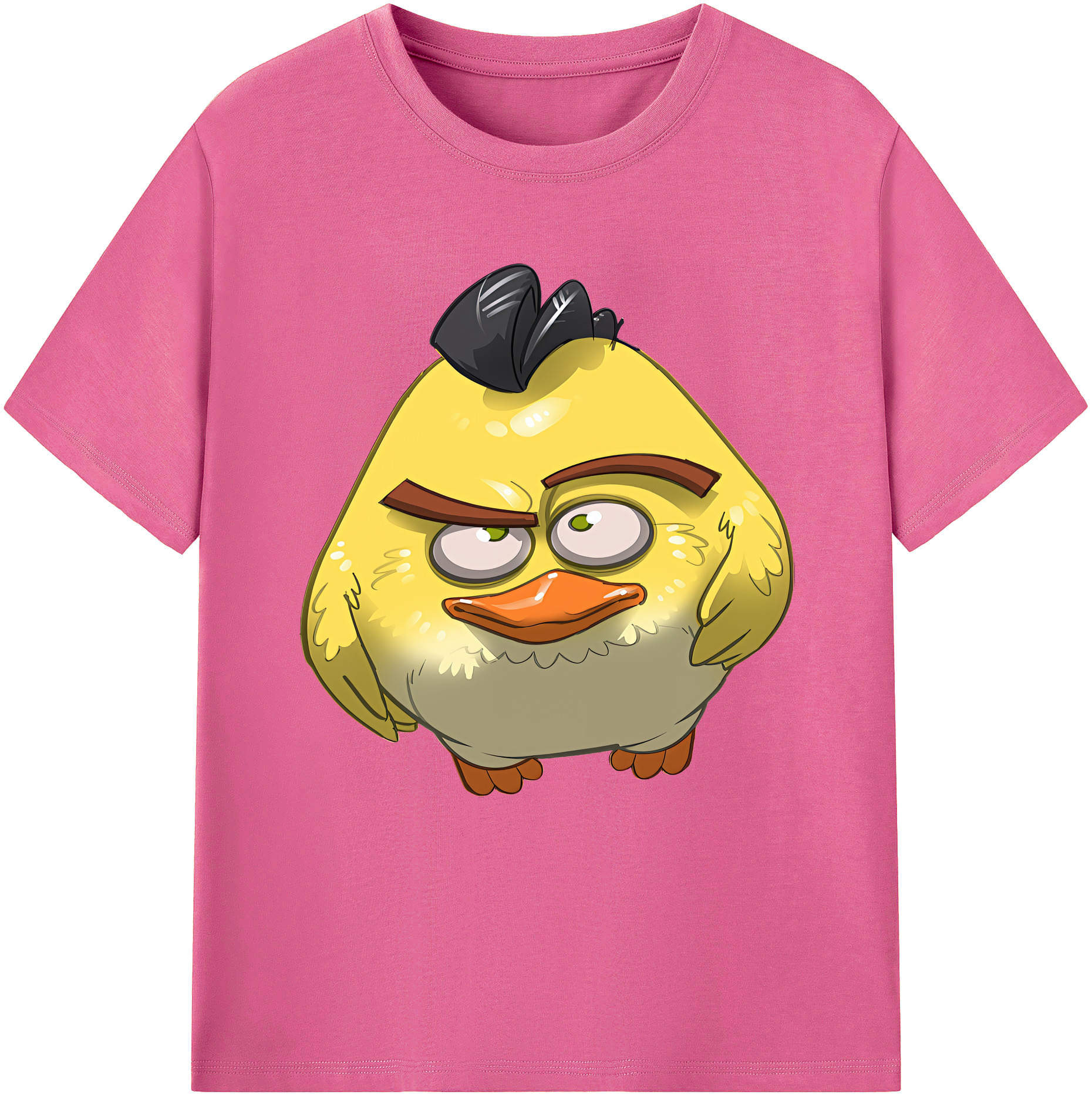 （画像用） Angry Birds アングリーバード レディースカジュアルプリントTシャツ（綿100％）