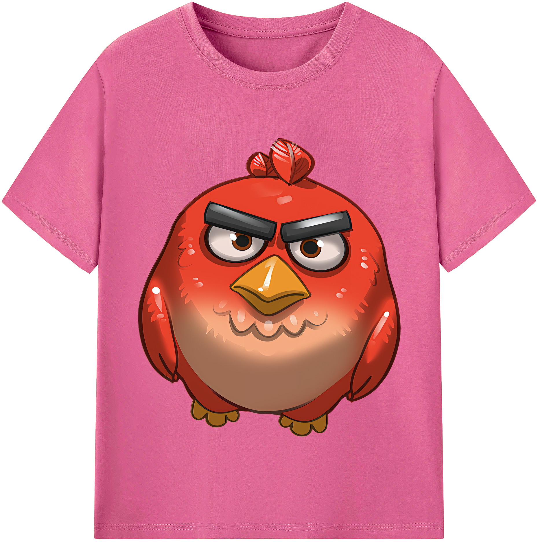 （画像用） Angry Birds アングリーバード レディースカジュアルプリントTシャツ（綿100％）