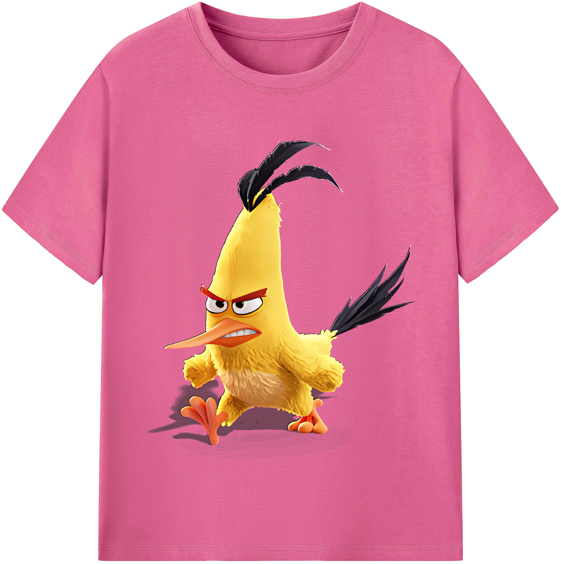 （画像用） Angry Birds アングリーバード レディースカジュアルプリントTシャツ（綿100％）