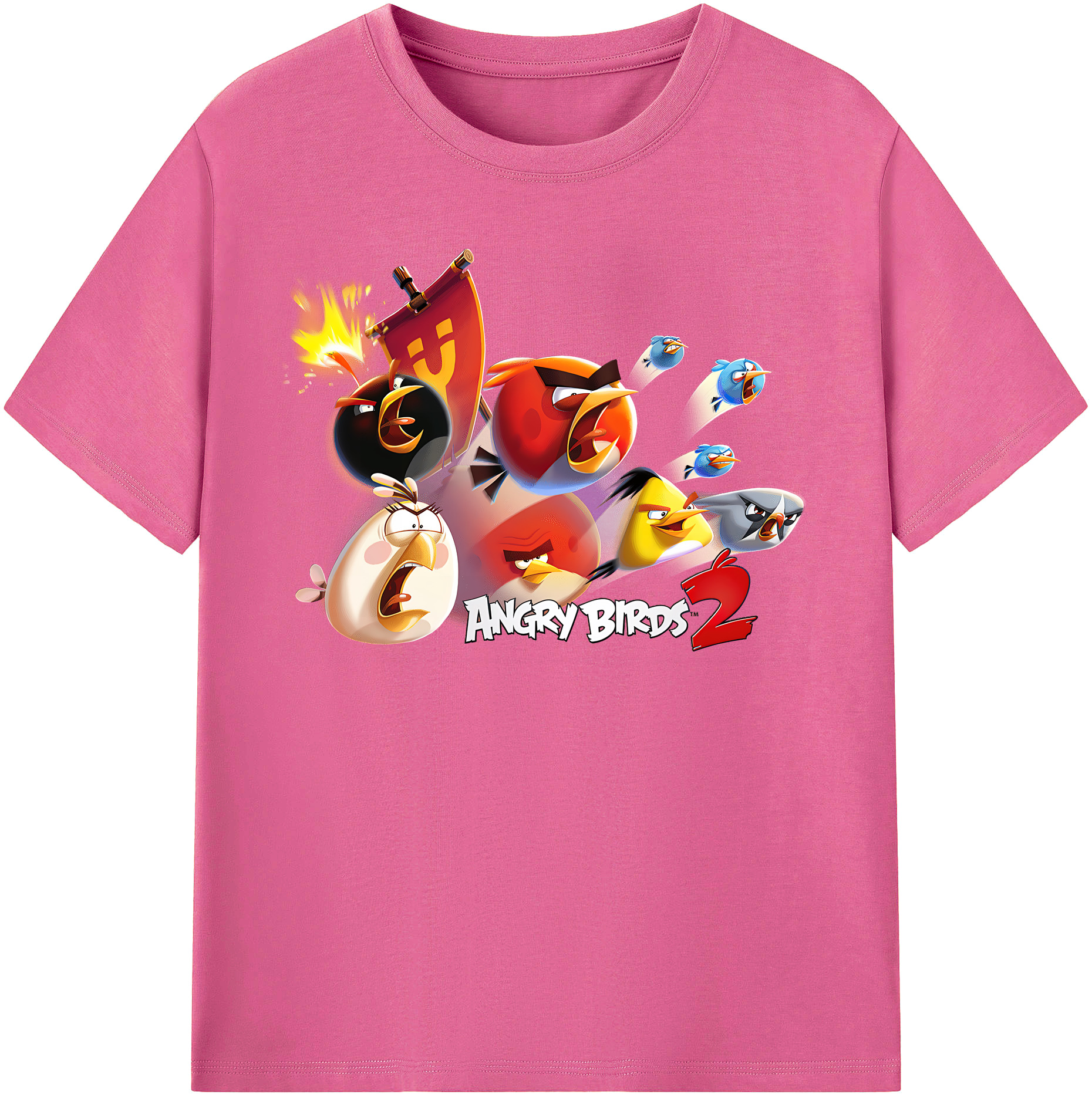Angry Birds アングリーバード レディースカジュアルプリントTシャツ（綿100％）