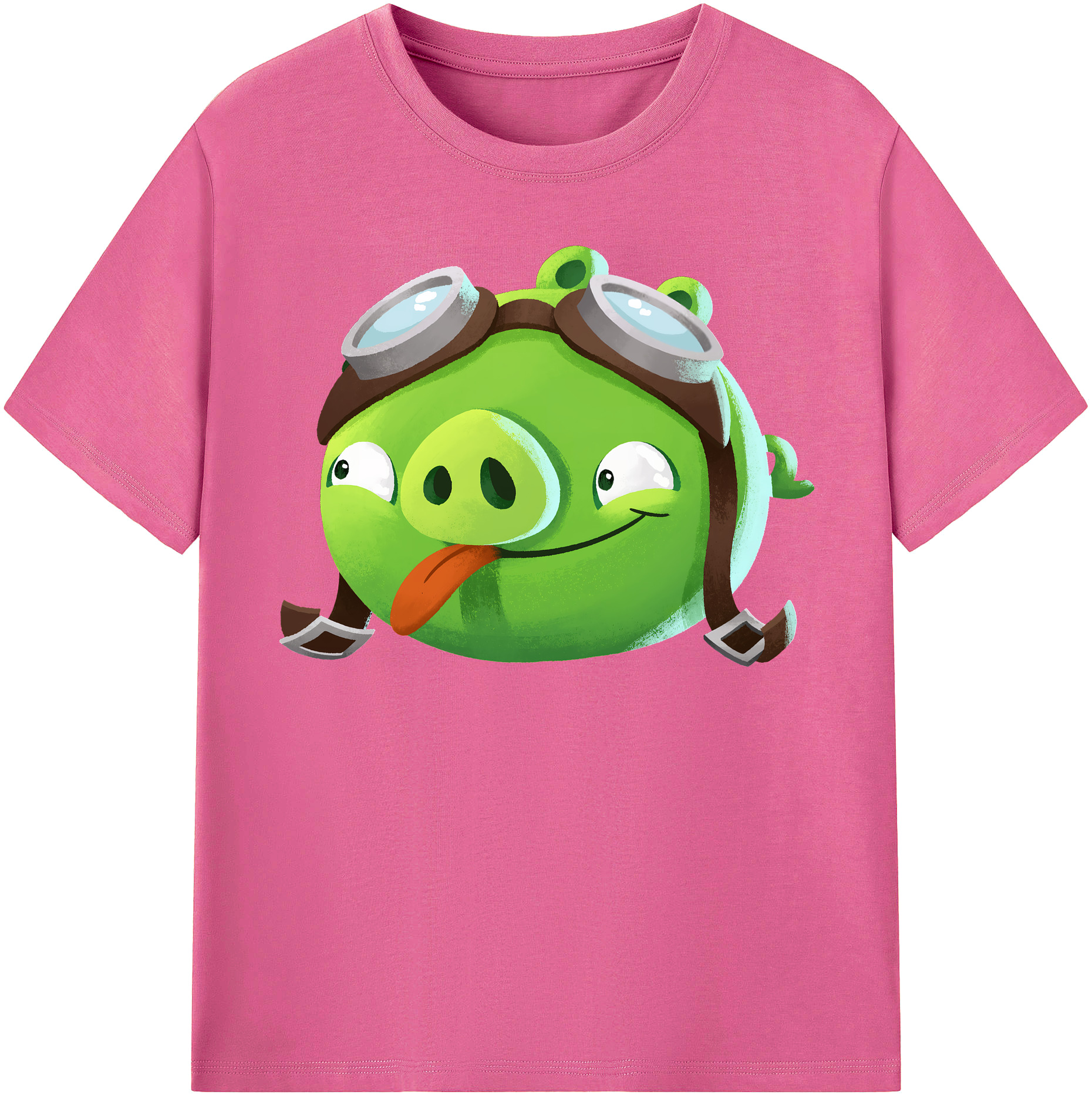 （画像用） Angry Birds アングリーバード レディースカジュアルプリントTシャツ（綿100％）