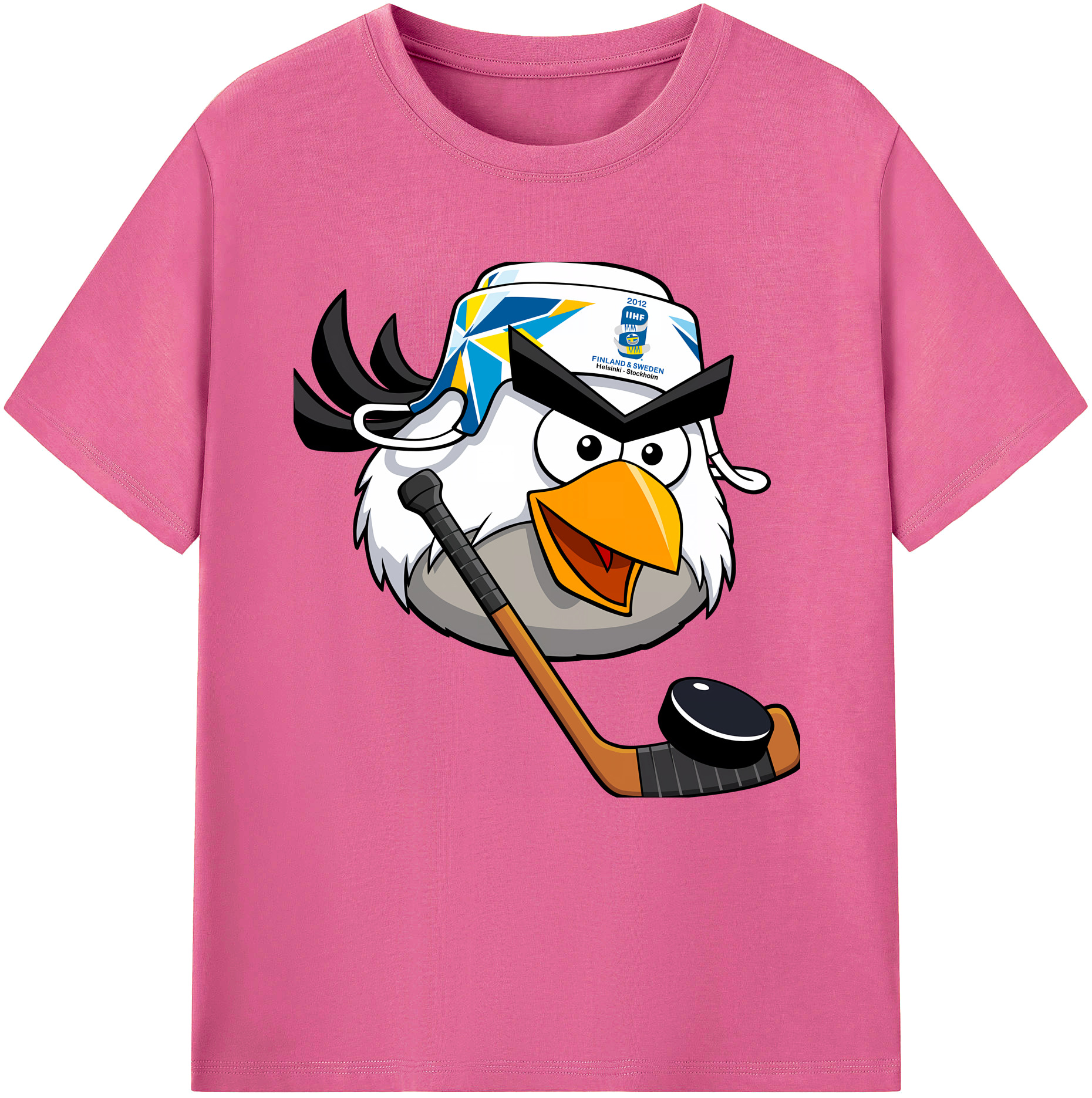 （画像用） Angry Birds アングリーバード レディースカジュアルプリントTシャツ（綿100％）
