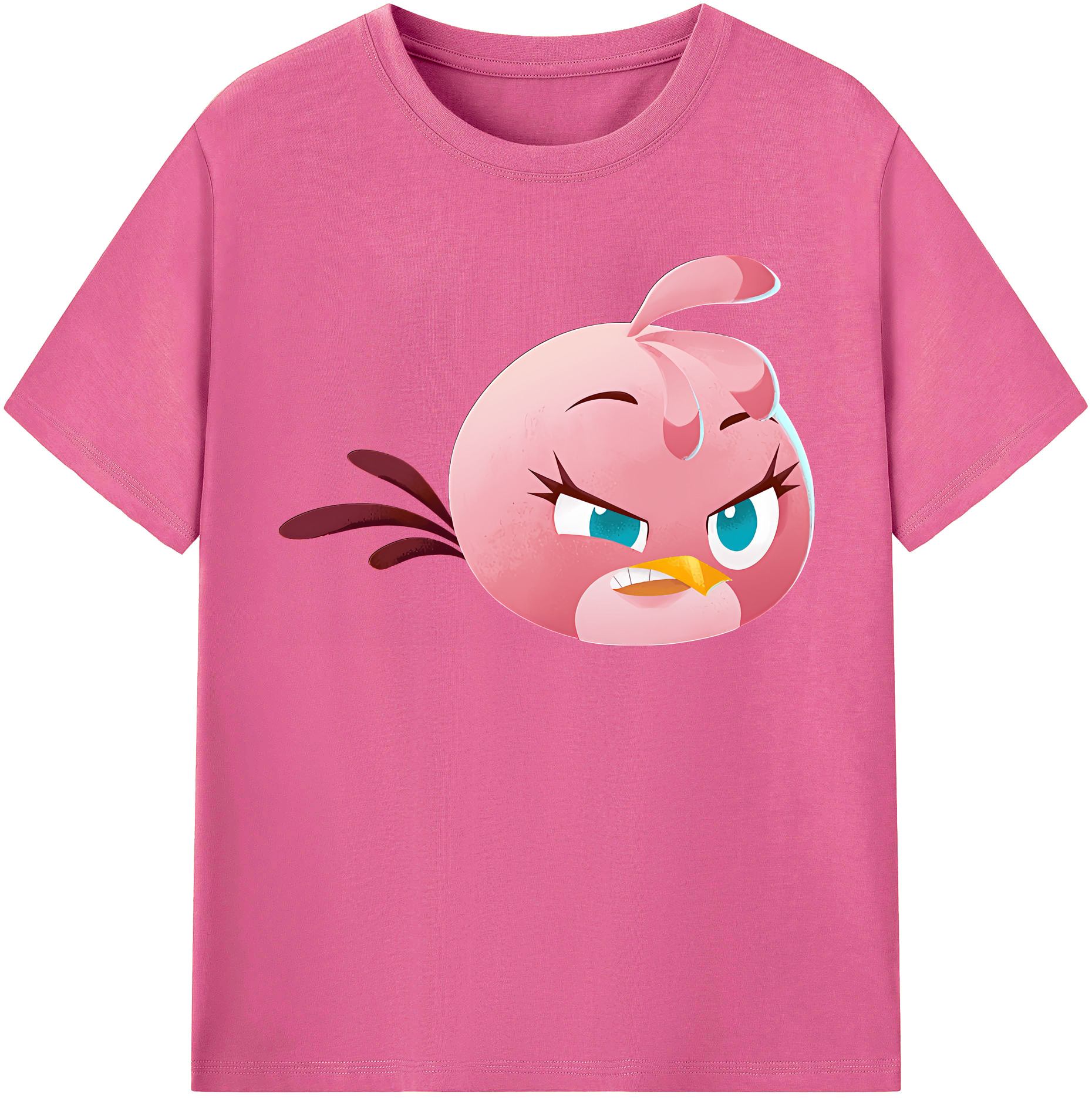 （画像用） Angry Birds アングリーバード レディースカジュアルプリントTシャツ（綿100％）