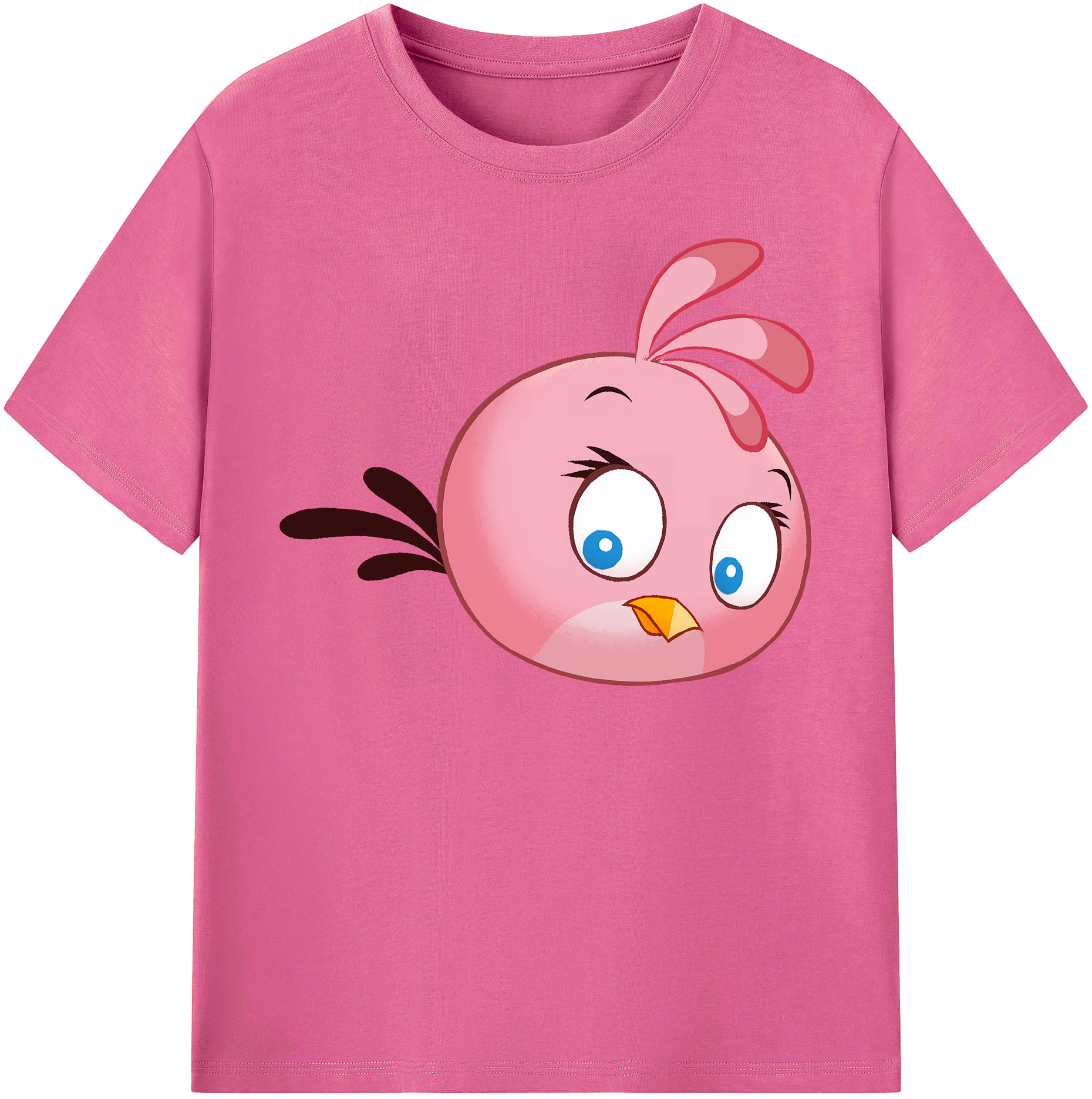 （画像用） Angry Birds アングリーバード レディースカジュアルプリントTシャツ（綿100％）