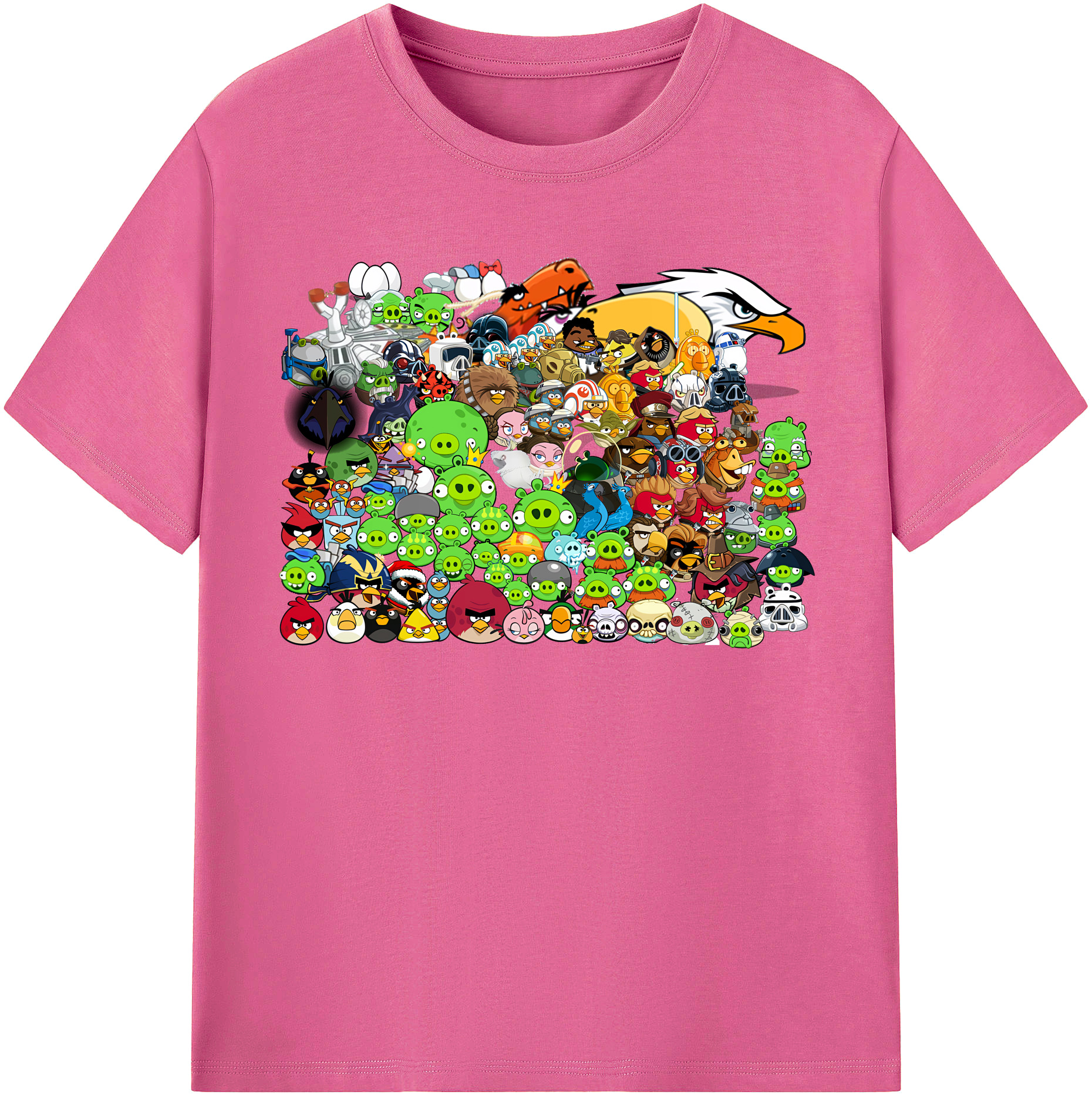 （画像用） Angry Birds アングリーバード レディースカジュアルプリントTシャツ（綿100％）