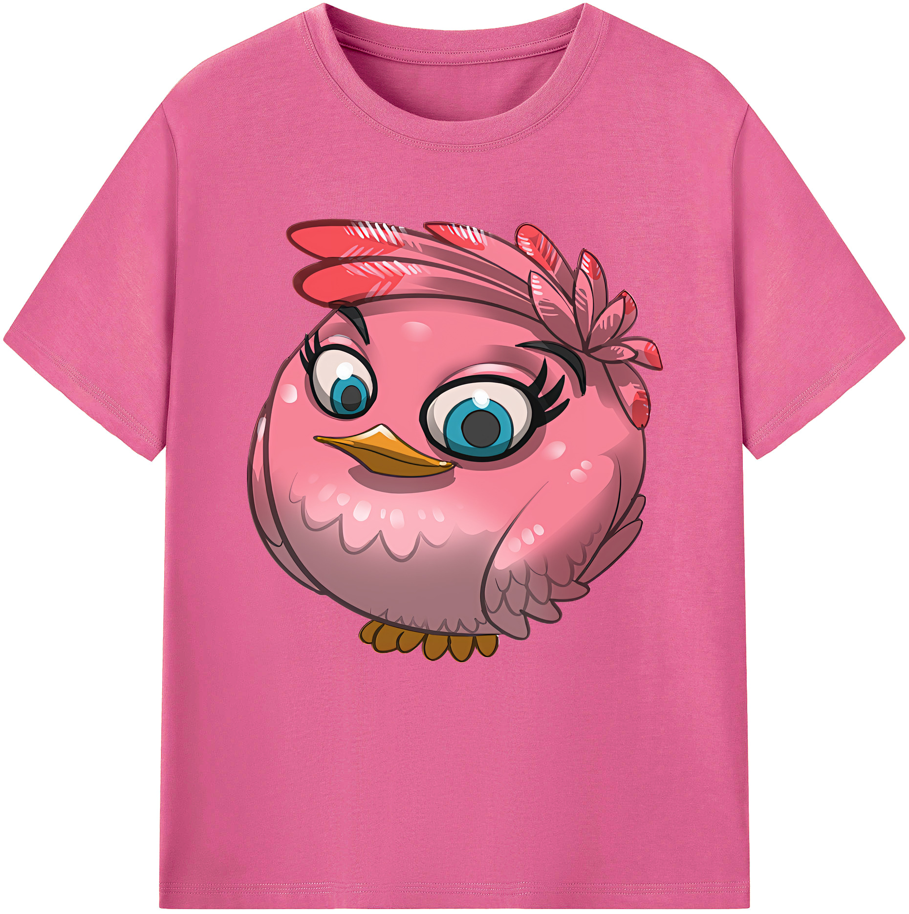 （画像用） Angry Birds アングリーバード レディースカジュアルプリントTシャツ（綿100％）