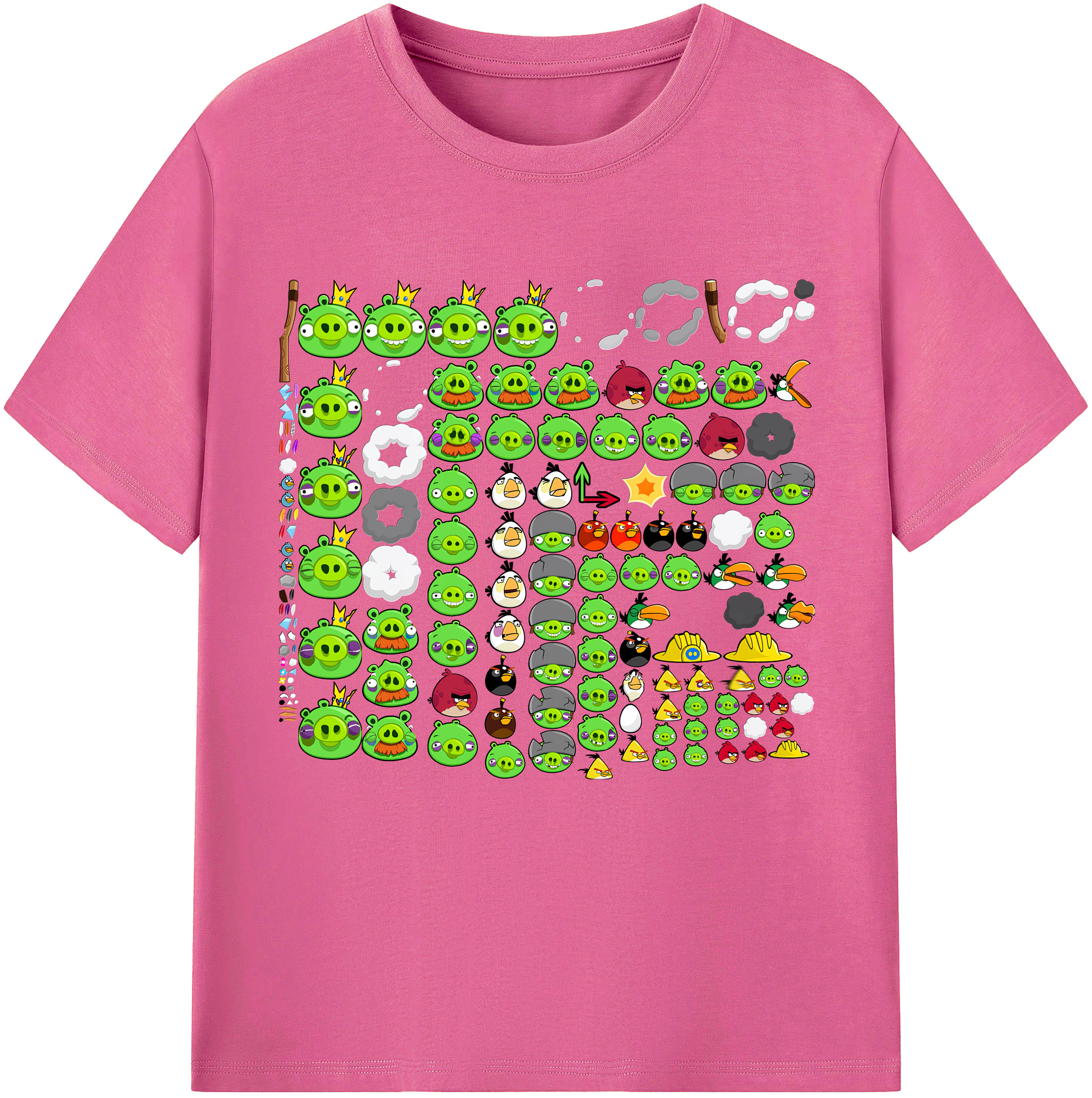 （画像用） Angry Birds アングリーバード レディースカジュアルプリントTシャツ（綿100％）