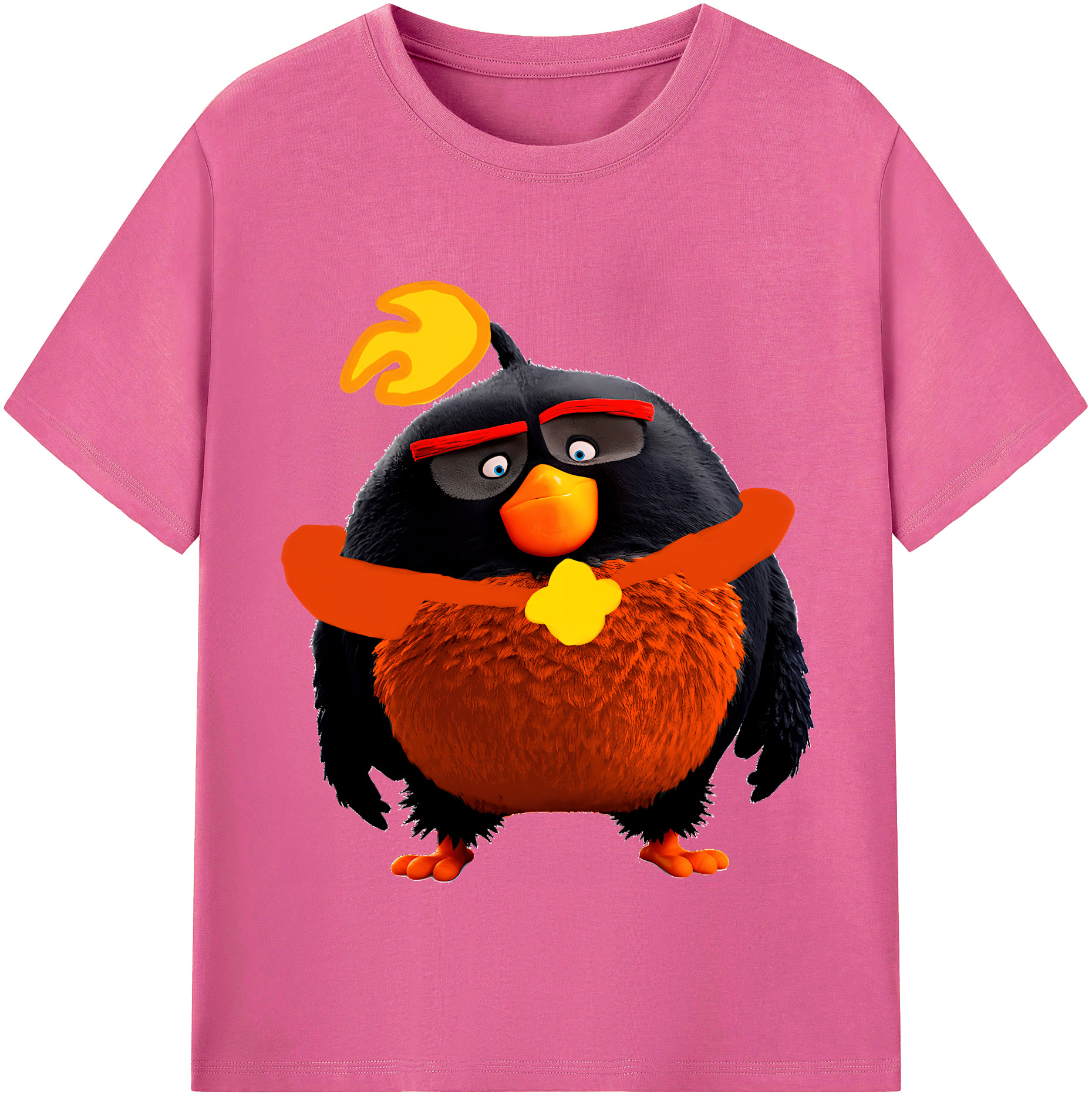 （画像用） Angry Birds アングリーバード レディースカジュアルプリントTシャツ（綿100％）