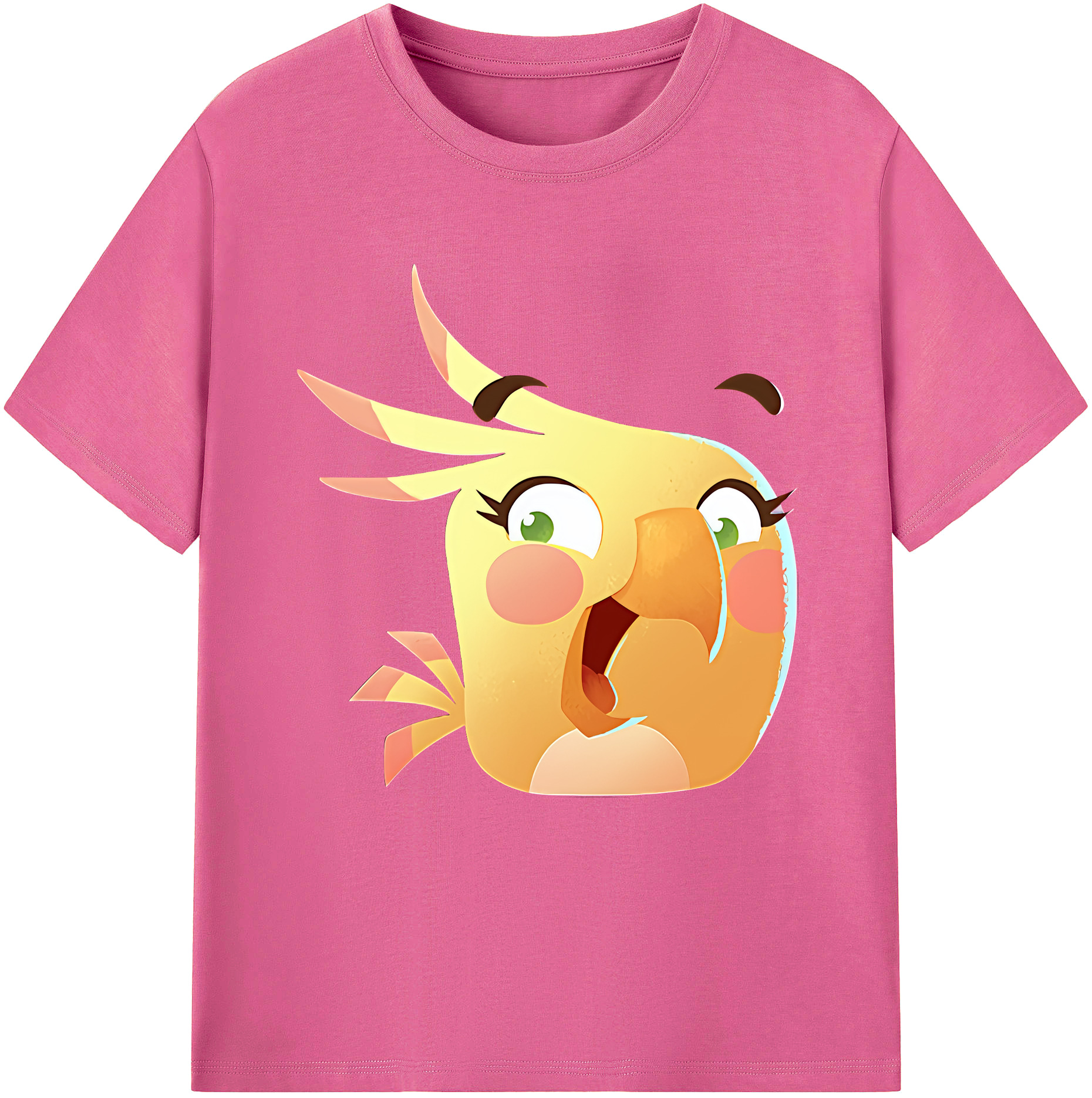 （画像用） Angry Birds アングリーバード レディースカジュアルプリントTシャツ（綿100％）