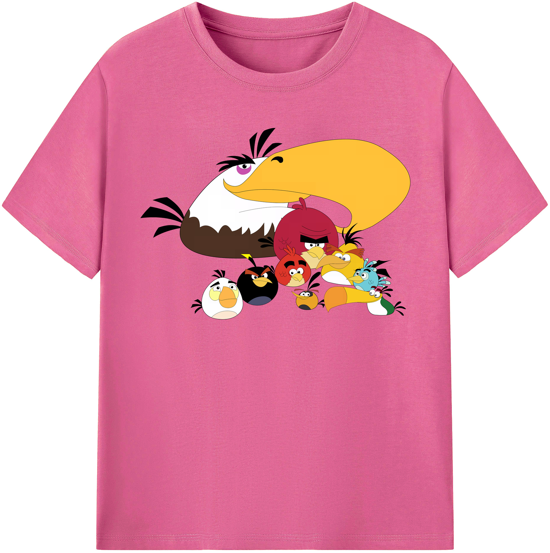 （画像用） Angry Birds アングリーバード レディースカジュアルプリントTシャツ（綿100％）