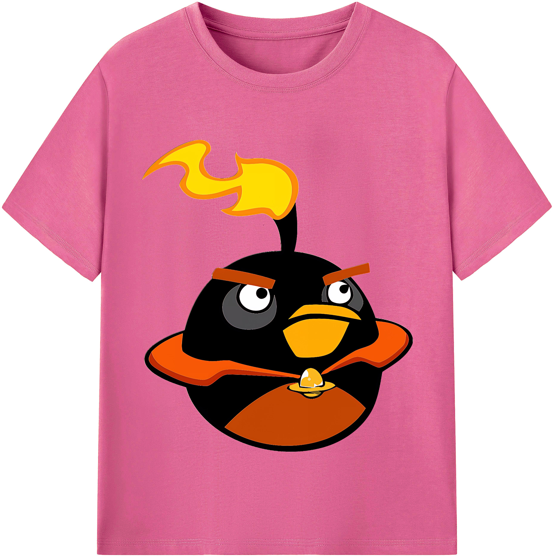 （画像用） Angry Birds アングリーバード レディースカジュアルプリントTシャツ（綿100％）