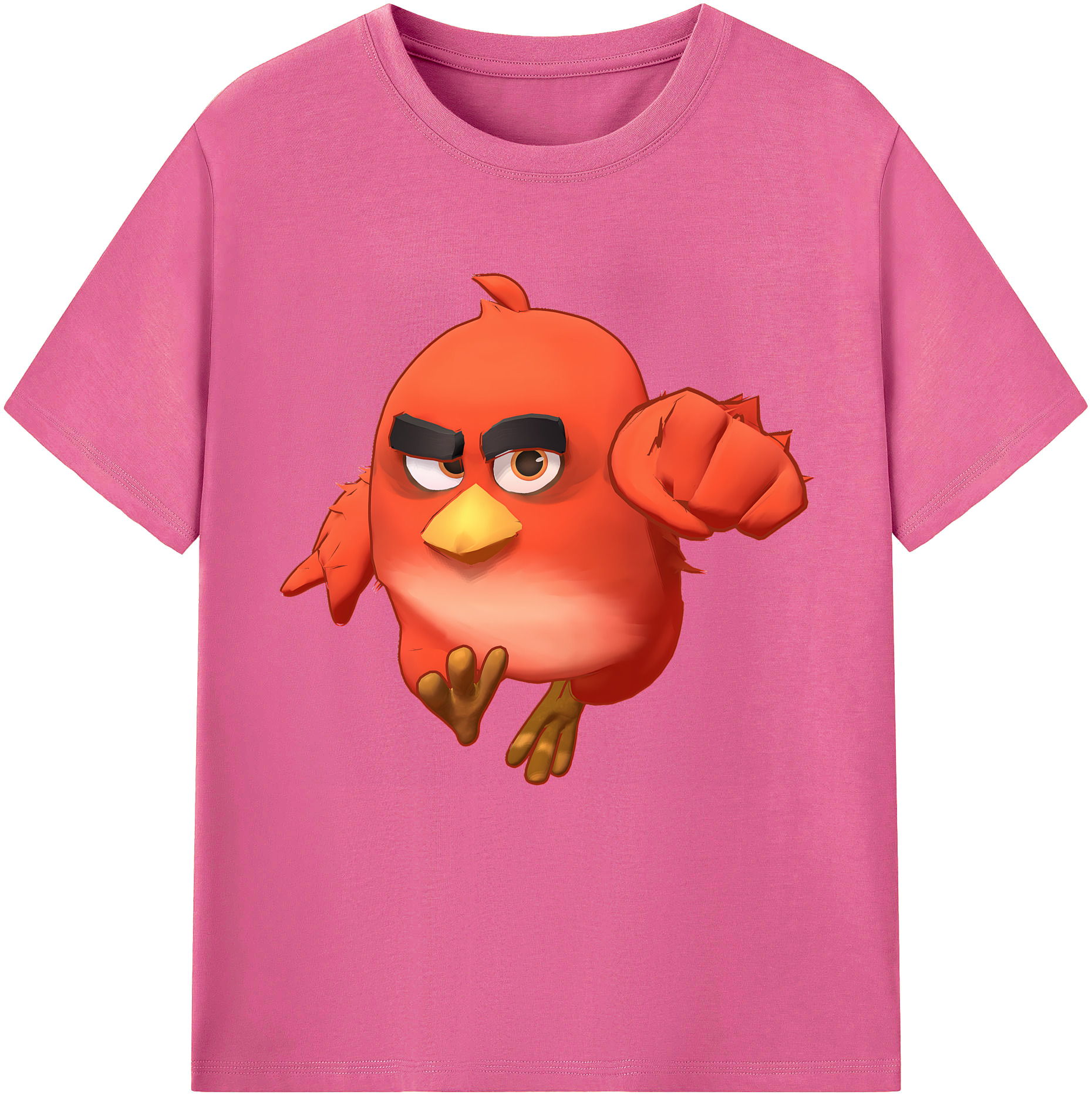 （画像用） Angry Birds アングリーバード レディースカジュアルプリントTシャツ（綿100％）