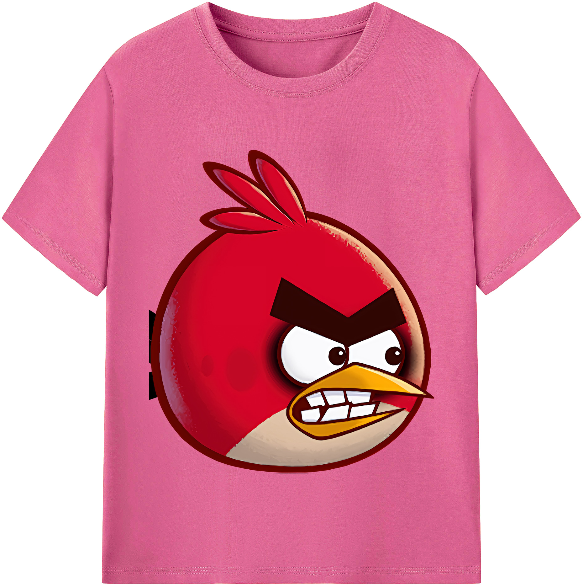 （画像用） Angry Birds アングリーバード レディースカジュアルプリントTシャツ（綿100％）