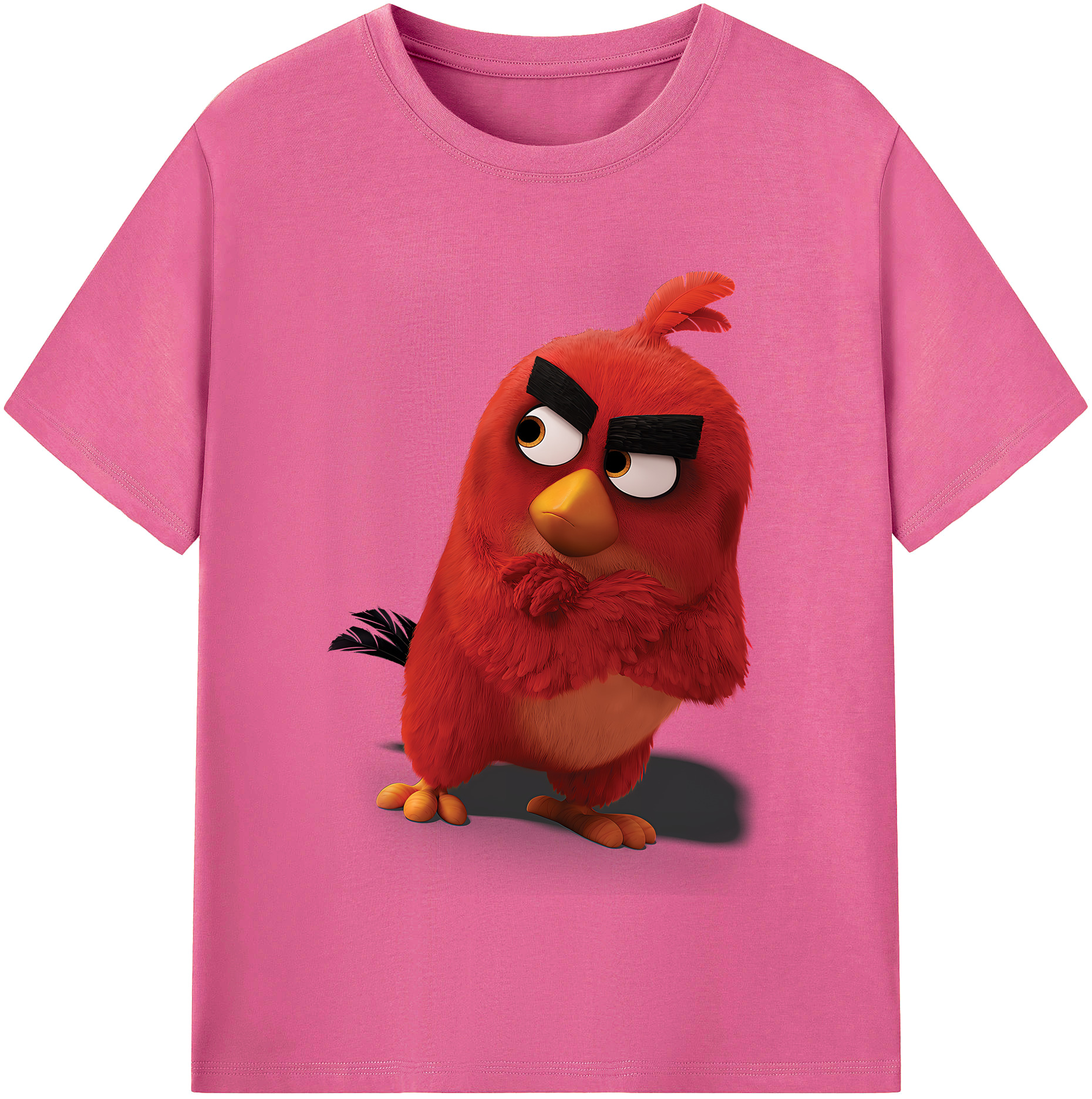 （画像用） Angry Birds アングリーバード レディースカジュアルプリントTシャツ（綿100％）