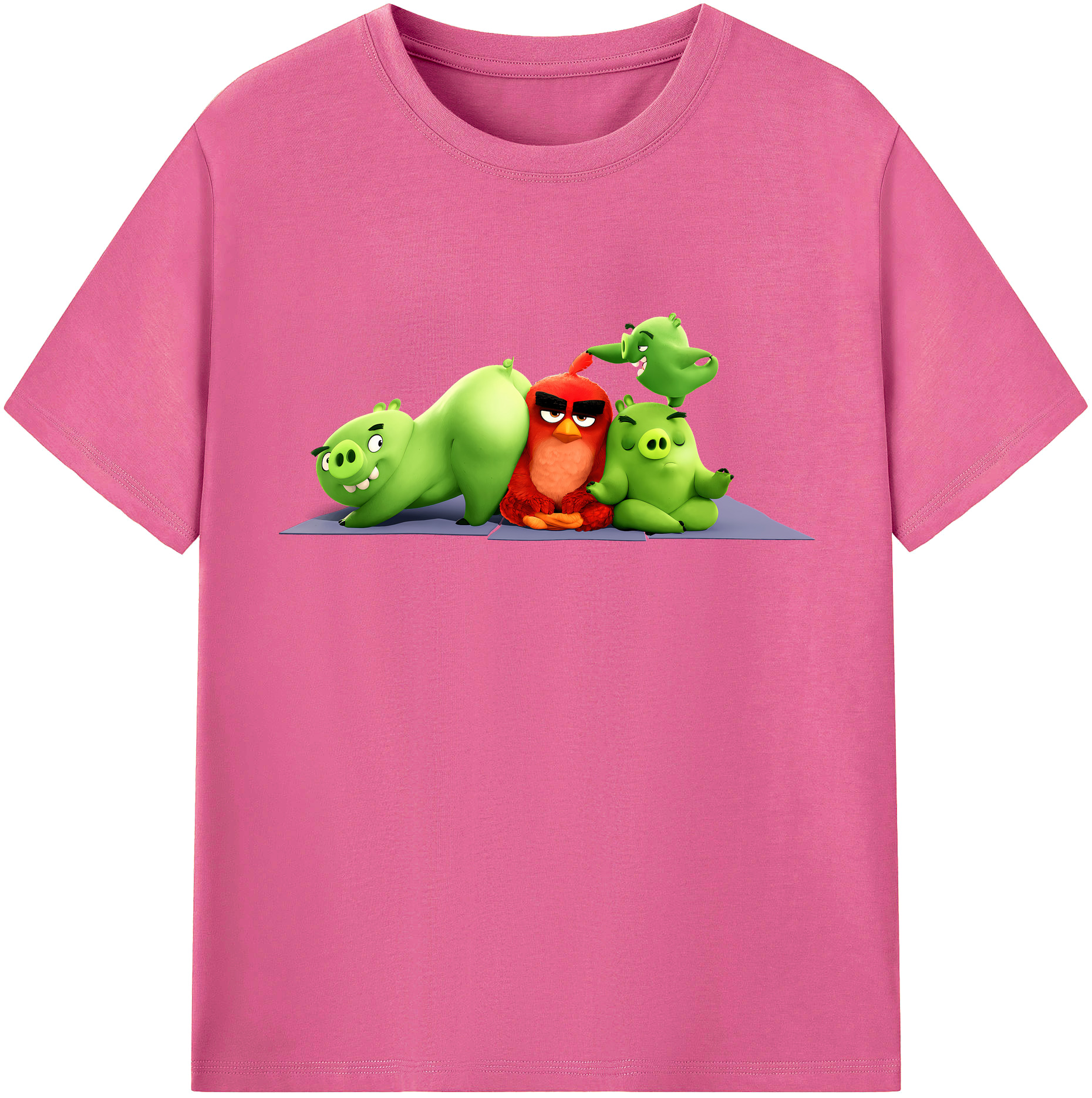 （画像用） Angry Birds アングリーバード レディースカジュアルプリントTシャツ（綿100％）