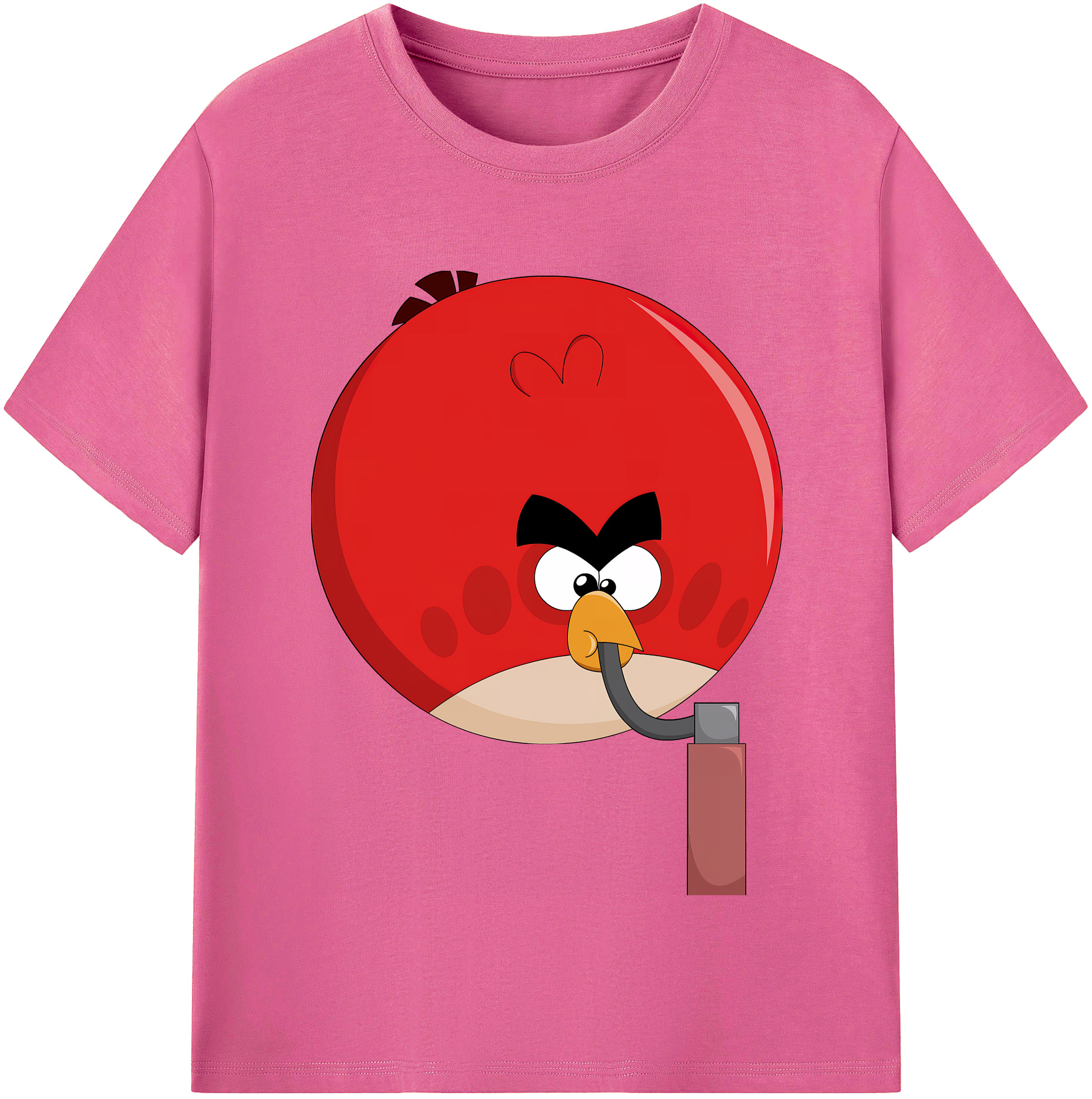 （画像用） Angry Birds アングリーバード レディースカジュアルプリントTシャツ（綿100％）
