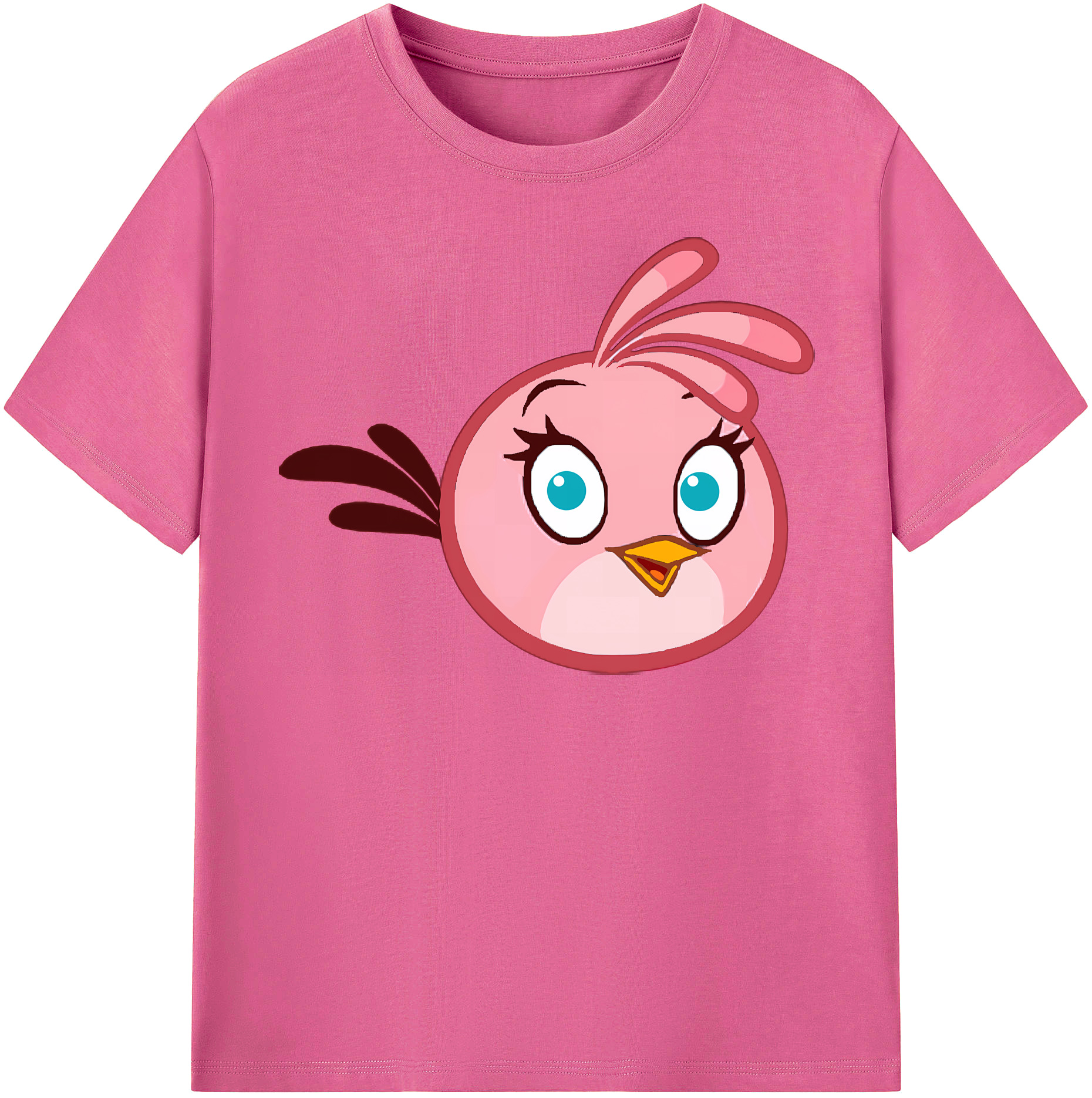 （画像用） Angry Birds アングリーバード レディースカジュアルプリントTシャツ（綿100％）