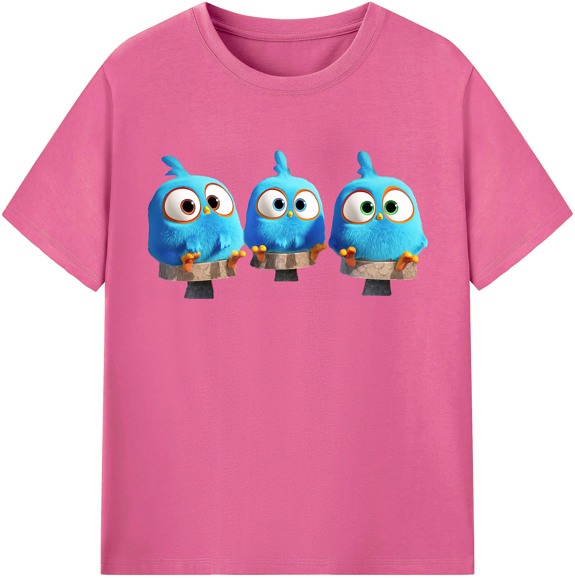 （画像用） Angry Birds アングリーバード レディースカジュアルプリントTシャツ（綿100％）