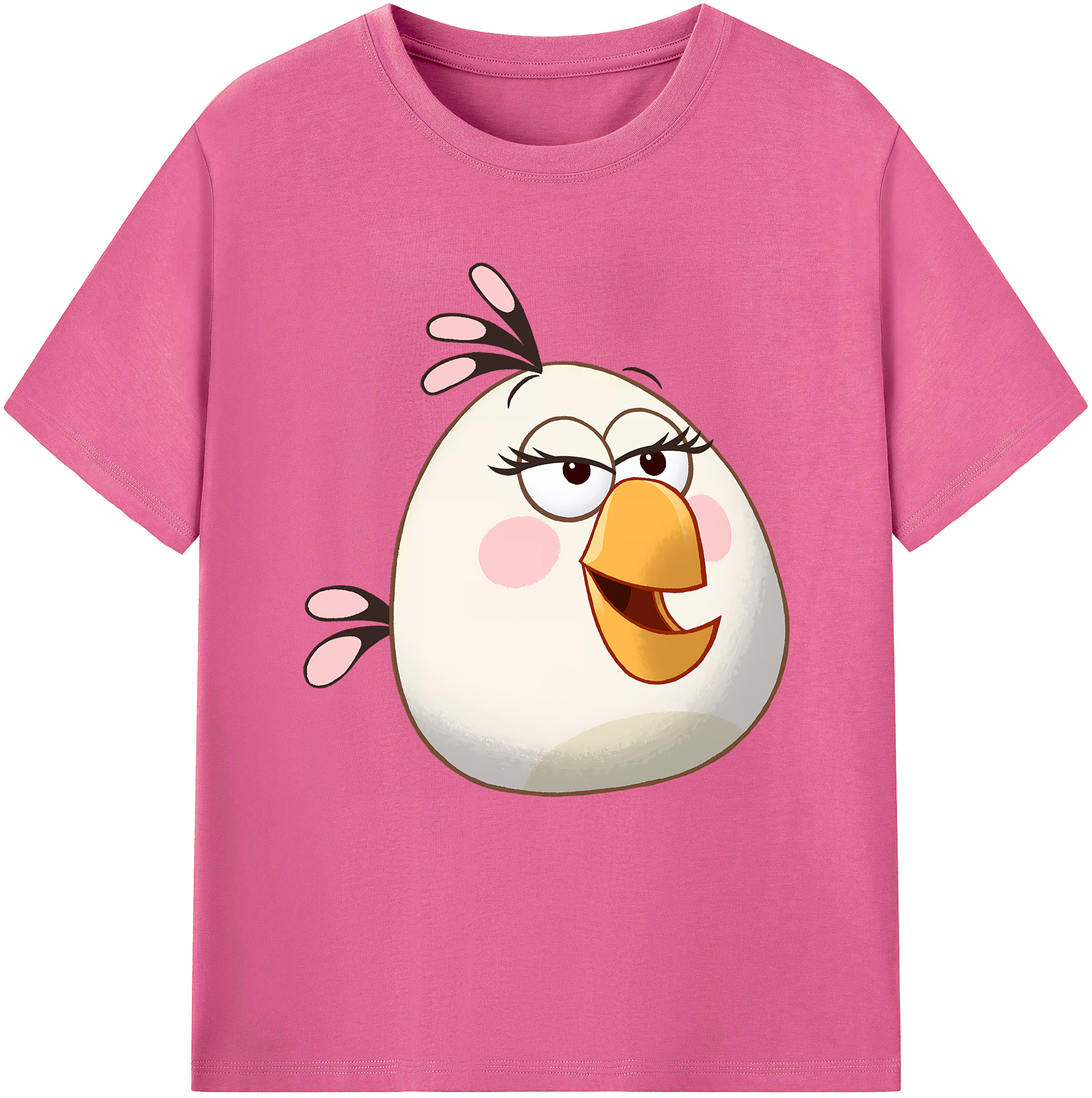 （画像用） Angry Birds アングリーバード レディースカジュアルプリントTシャツ（綿100％）
