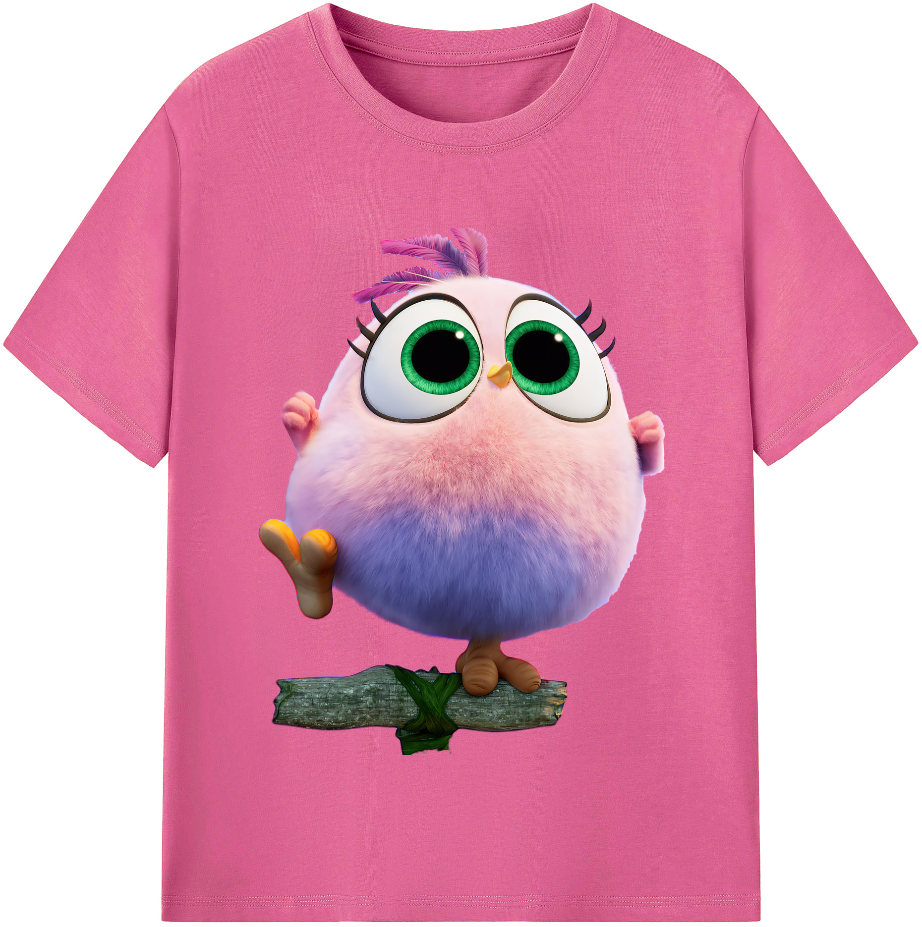 （画像用） Angry Birds アングリーバード レディースカジュアルプリントTシャツ（綿100％）
