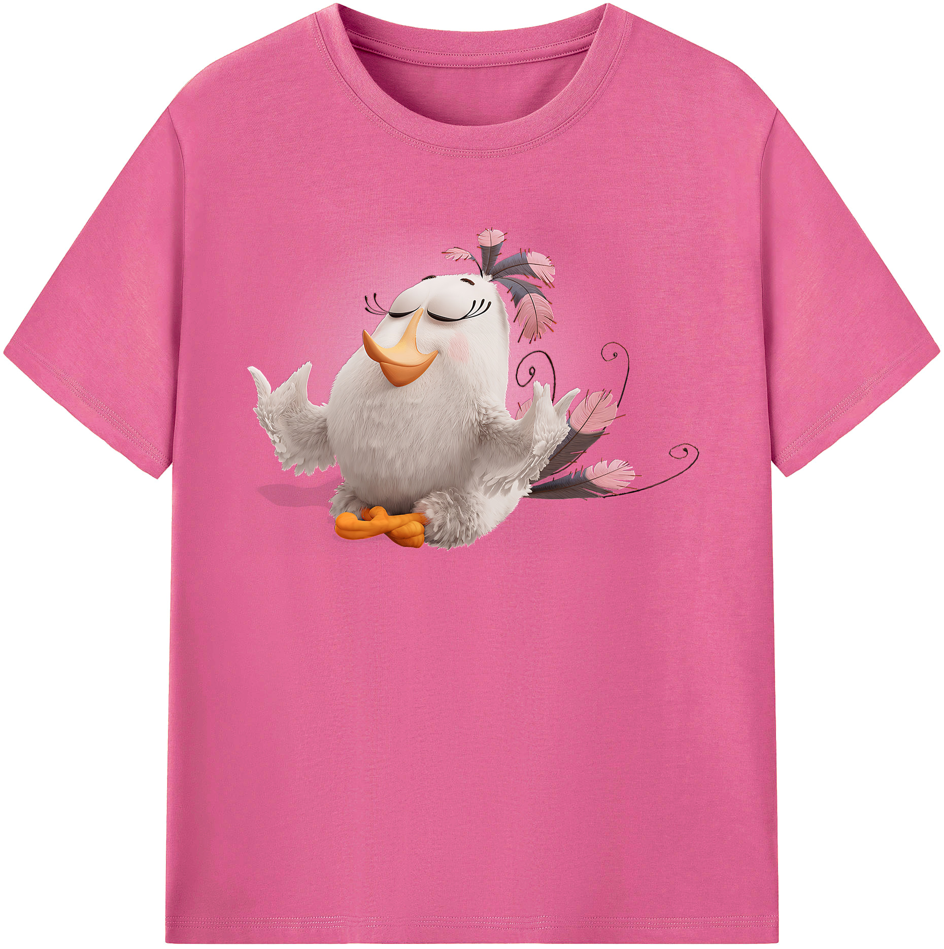 （画像用） Angry Birds アングリーバード レディースカジュアルプリントTシャツ（綿100％）