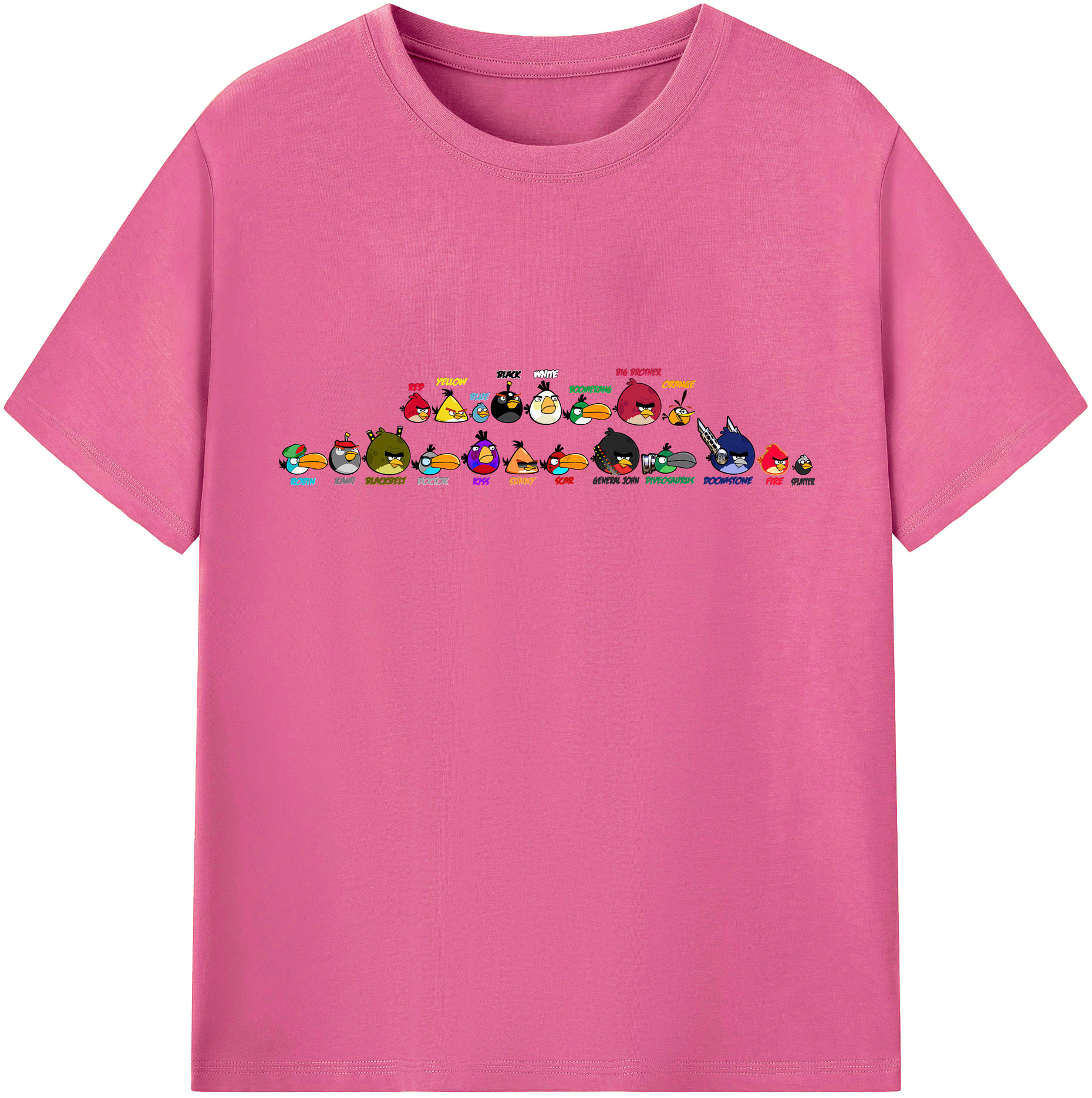 （画像用） Angry Birds アングリーバード レディースカジュアルプリントTシャツ（綿100％）