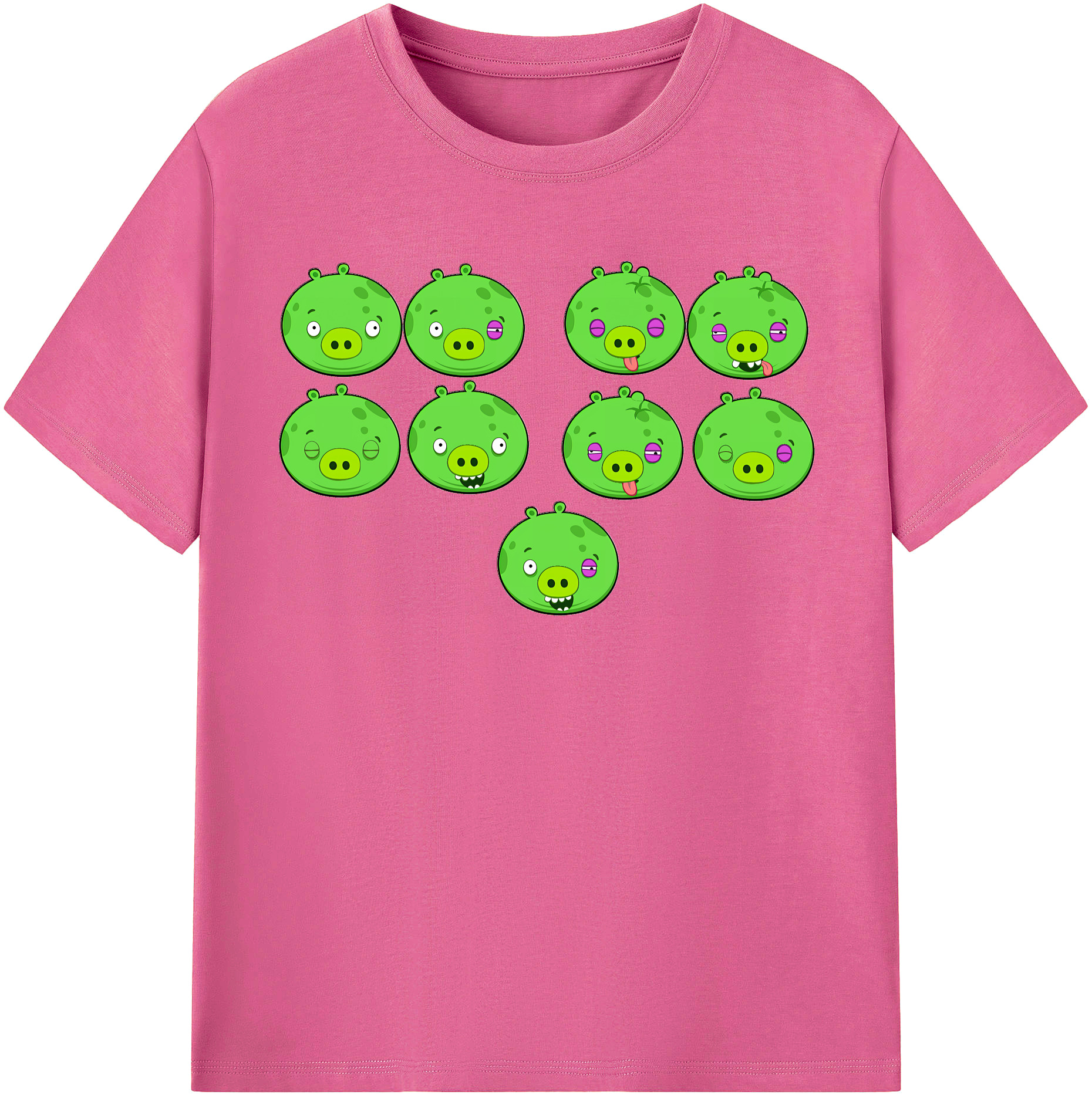 （画像用） Angry Birds アングリーバード レディースカジュアルプリントTシャツ（綿100％）