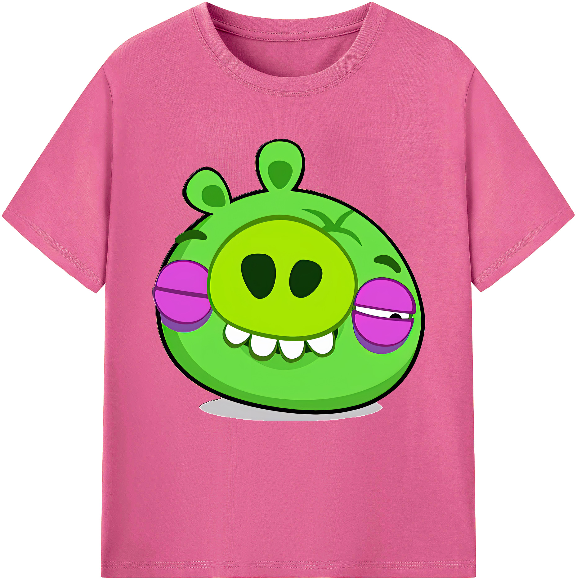 （画像用） Angry Birds アングリーバード レディースカジュアルプリントTシャツ（綿100％）