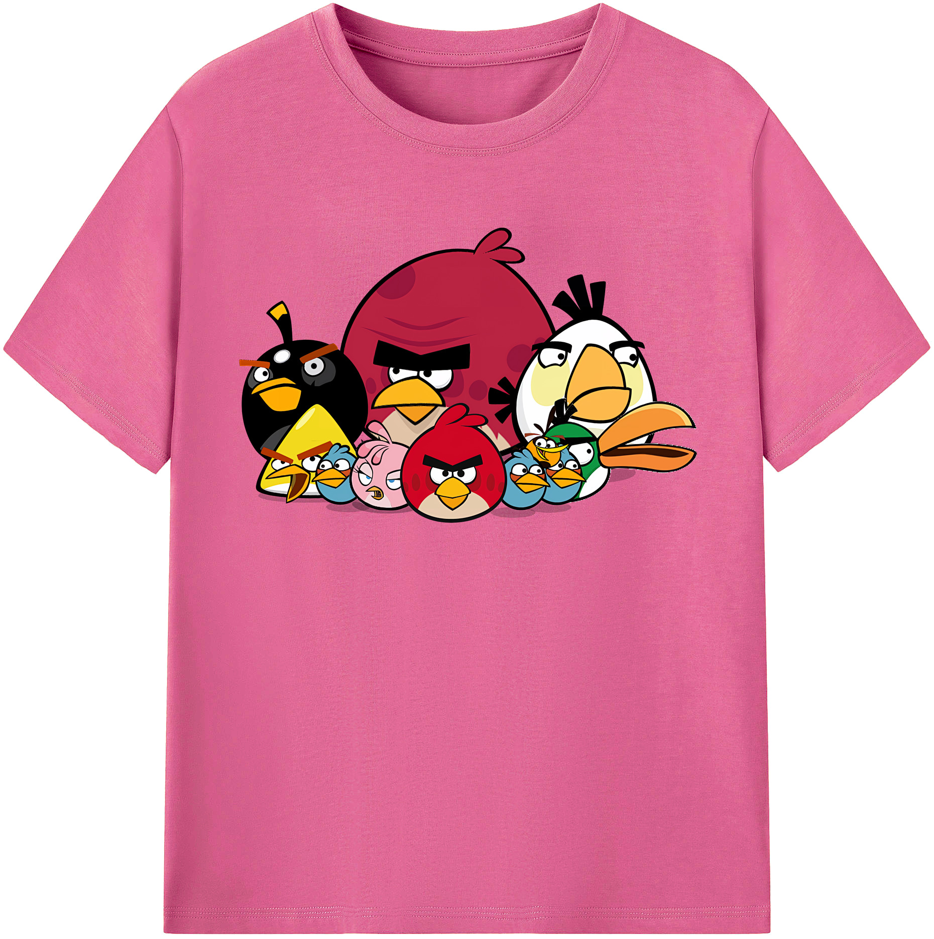 （画像用） Angry Birds アングリーバード レディースカジュアルプリントTシャツ（綿100％）