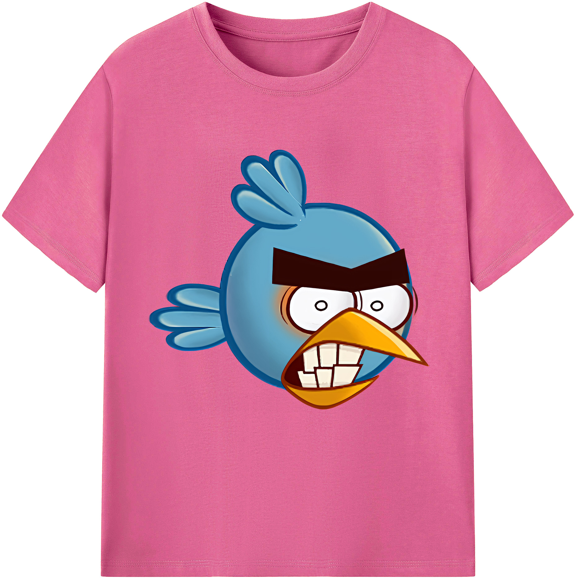 （画像用） Angry Birds アングリーバード レディースカジュアルプリントTシャツ（綿100％）