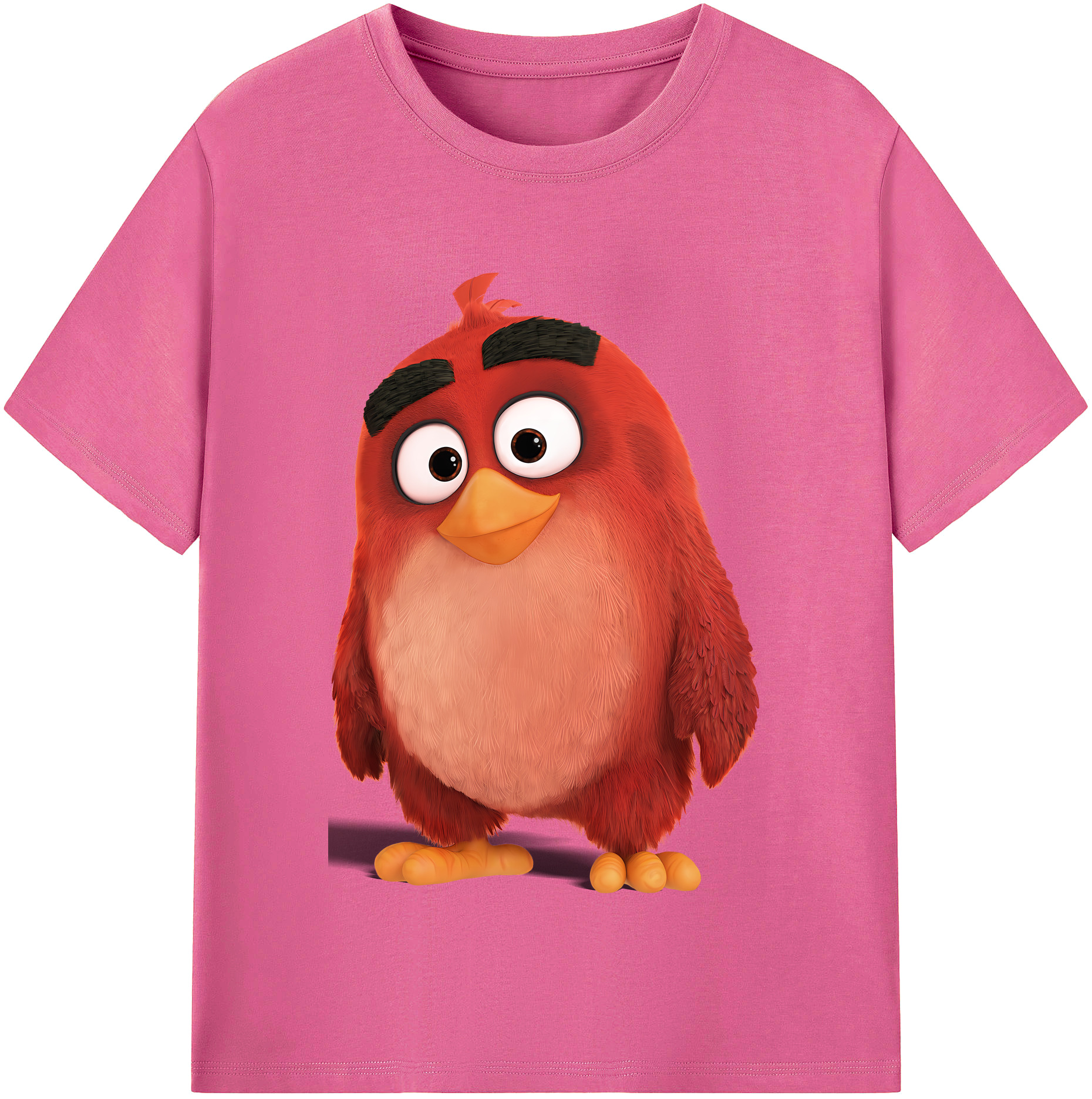 （画像用） Angry Birds アングリーバード レディースカジュアルプリントTシャツ（綿100％）