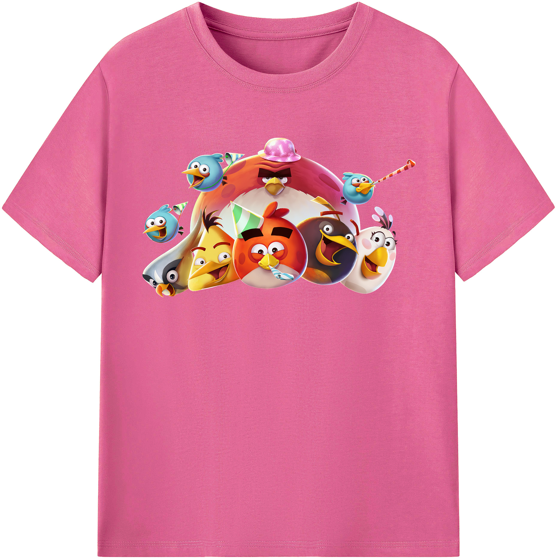 （画像用） Angry Birds アングリーバード レディースカジュアルプリントTシャツ（綿100％）