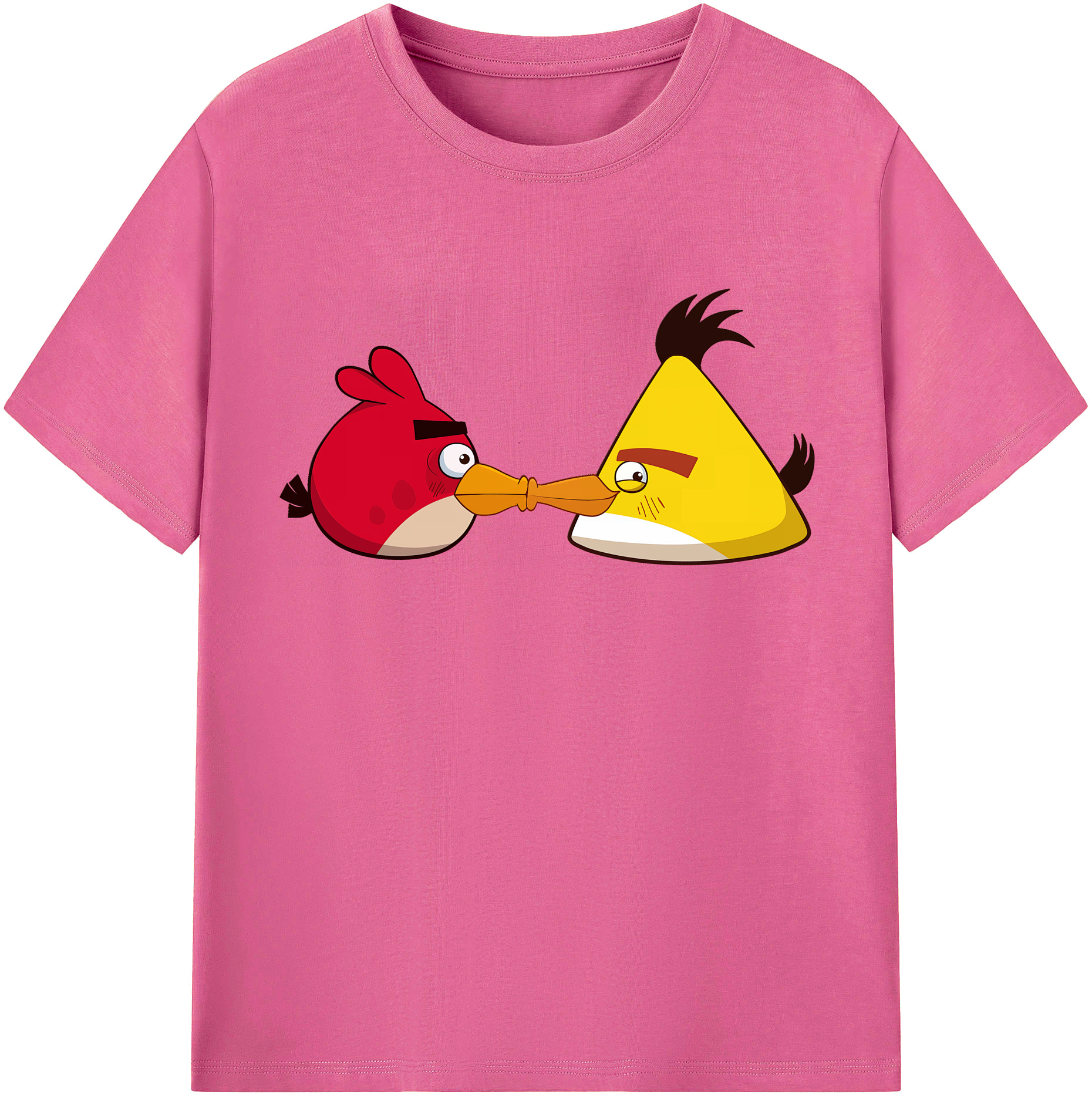 （画像用） Angry Birds アングリーバード レディースカジュアルプリントTシャツ（綿100％）