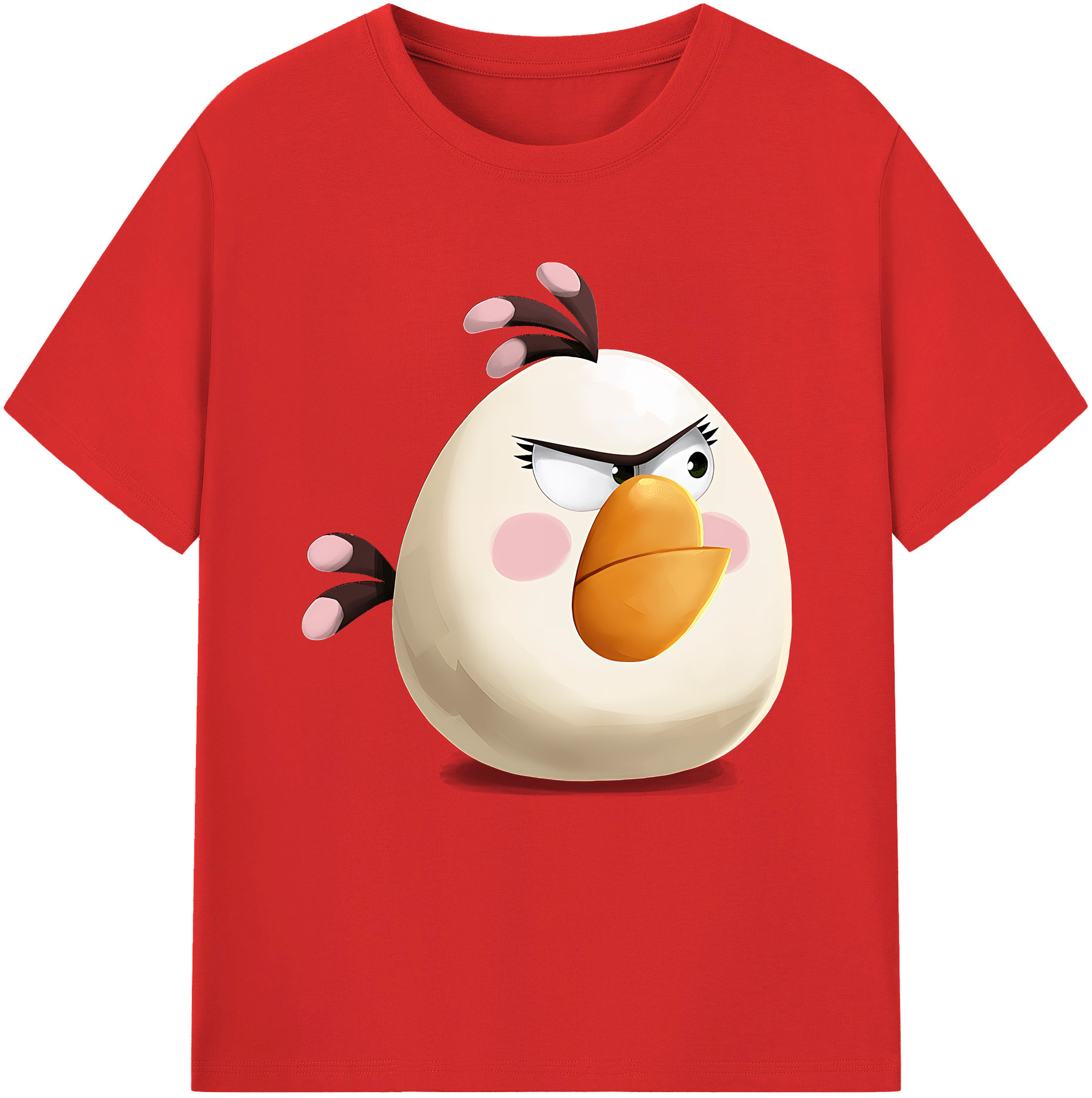 （画像用） Angry Birds アングリーバード レディースカジュアルプリントTシャツ（綿100％）