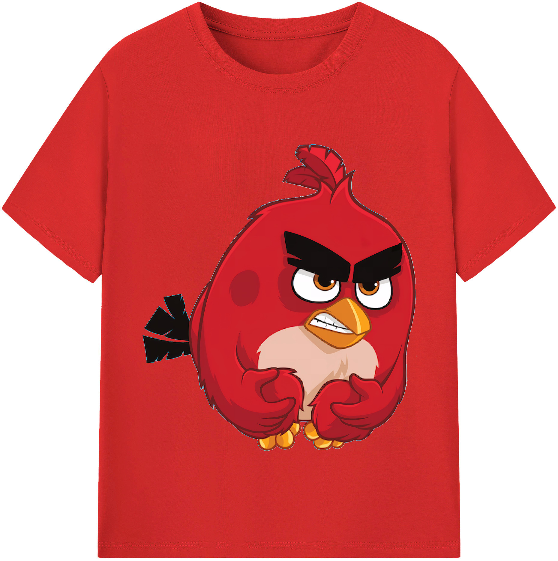 （画像用） Angry Birds アングリーバード レディースカジュアルプリントTシャツ（綿100％）