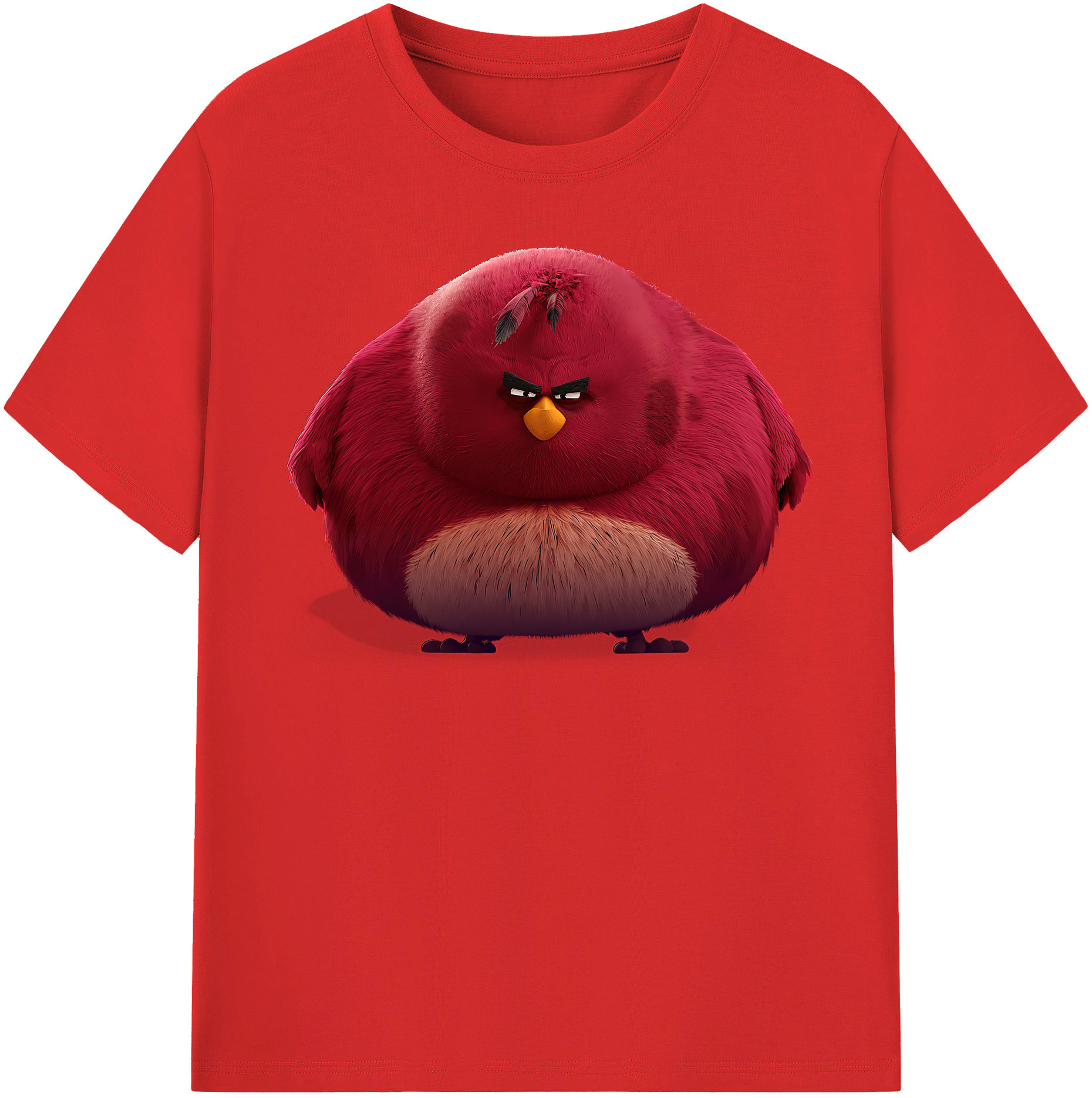 （画像用） Angry Birds アングリーバード レディースカジュアルプリントTシャツ（綿100％）