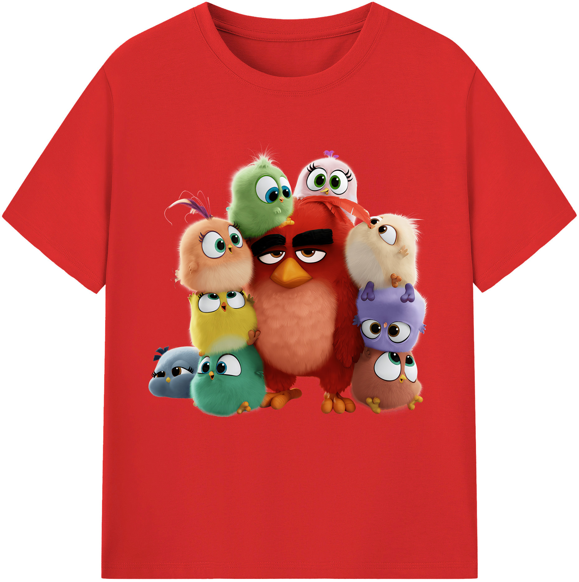 （画像用） Angry Birds アングリーバード レディースカジュアルプリントTシャツ（綿100％）