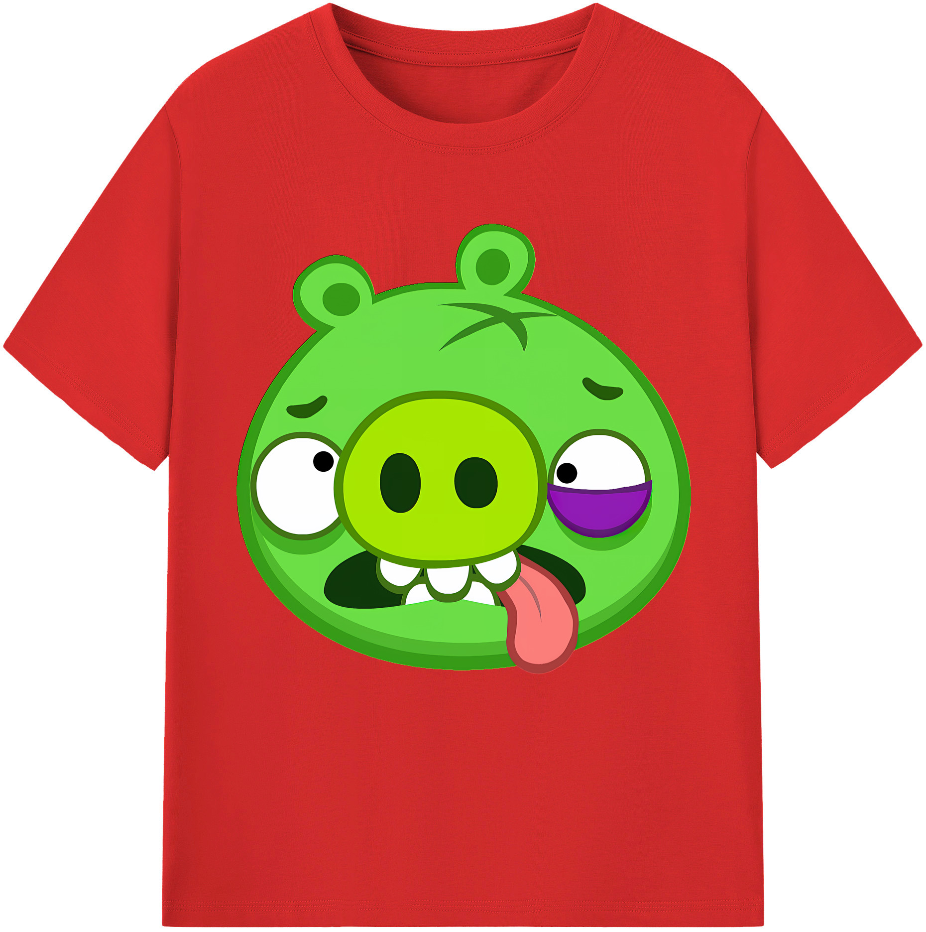 （画像用） Angry Birds アングリーバード レディースカジュアルプリントTシャツ（綿100％）