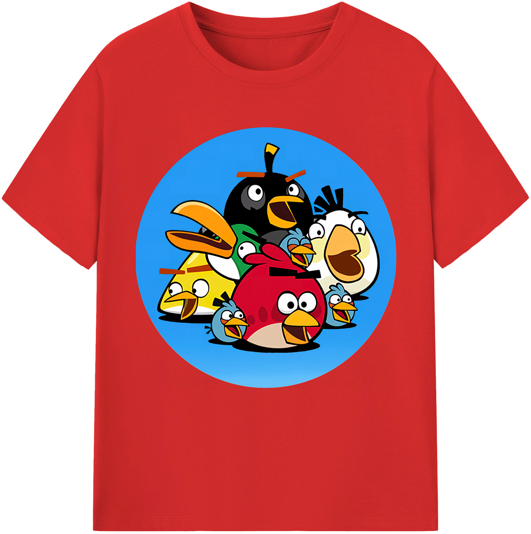 （画像用） Angry Birds アングリーバード レディースカジュアルプリントTシャツ（綿100％）