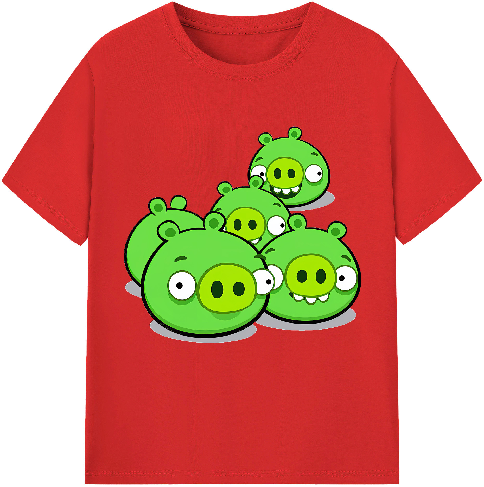 （画像用） Angry Birds アングリーバード レディースカジュアルプリントTシャツ（綿100％）