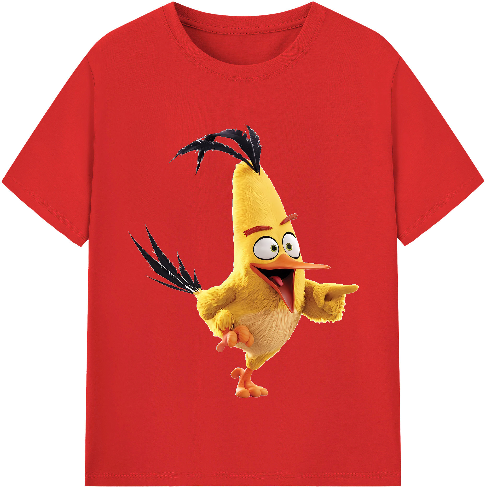 （画像用） Angry Birds アングリーバード レディースカジュアルプリントTシャツ（綿100％）