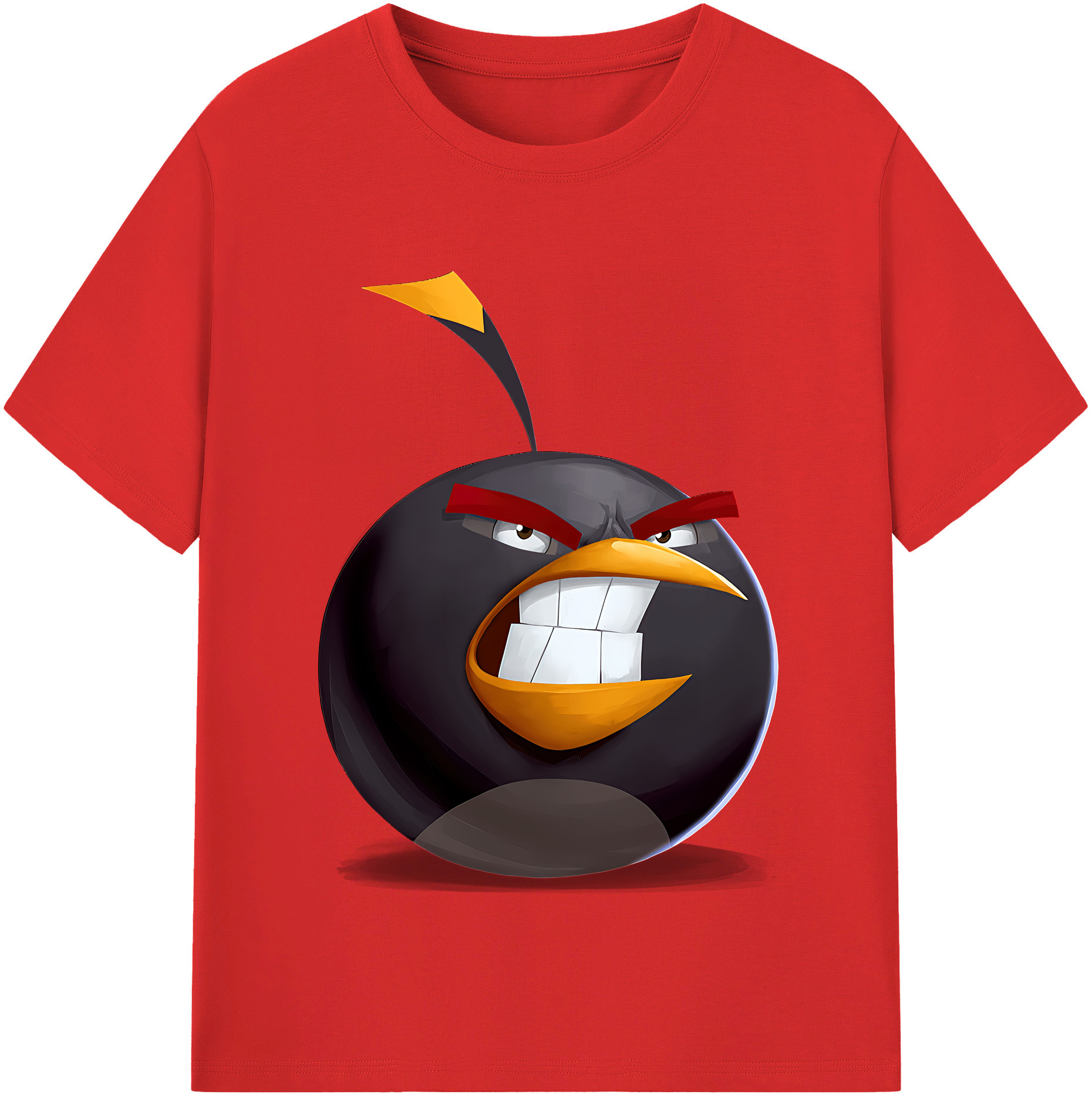 （画像用） Angry Birds アングリーバード レディースカジュアルプリントTシャツ（綿100％）
