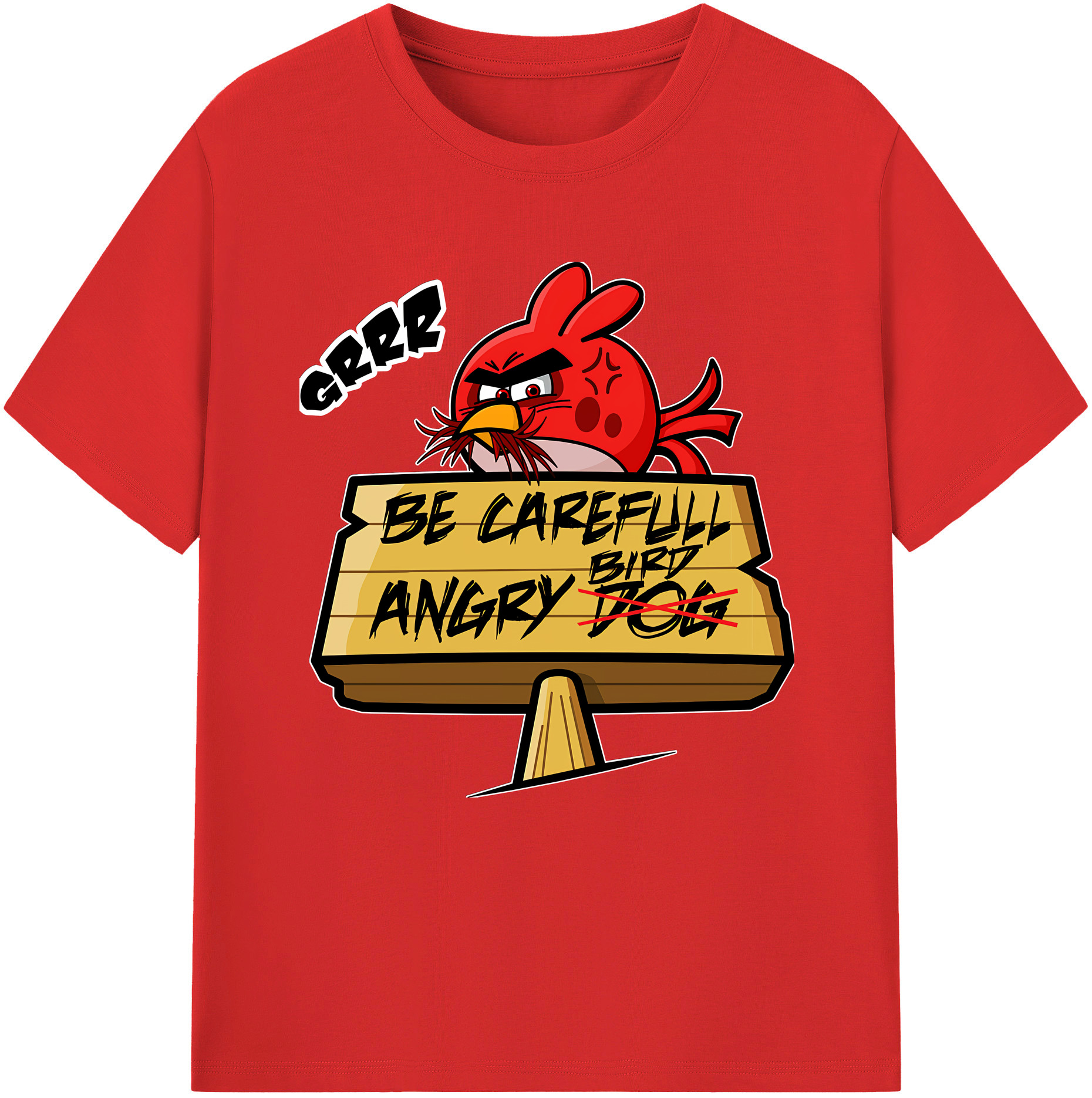 （画像用） Angry Birds アングリーバード レディースカジュアルプリントTシャツ（綿100％）