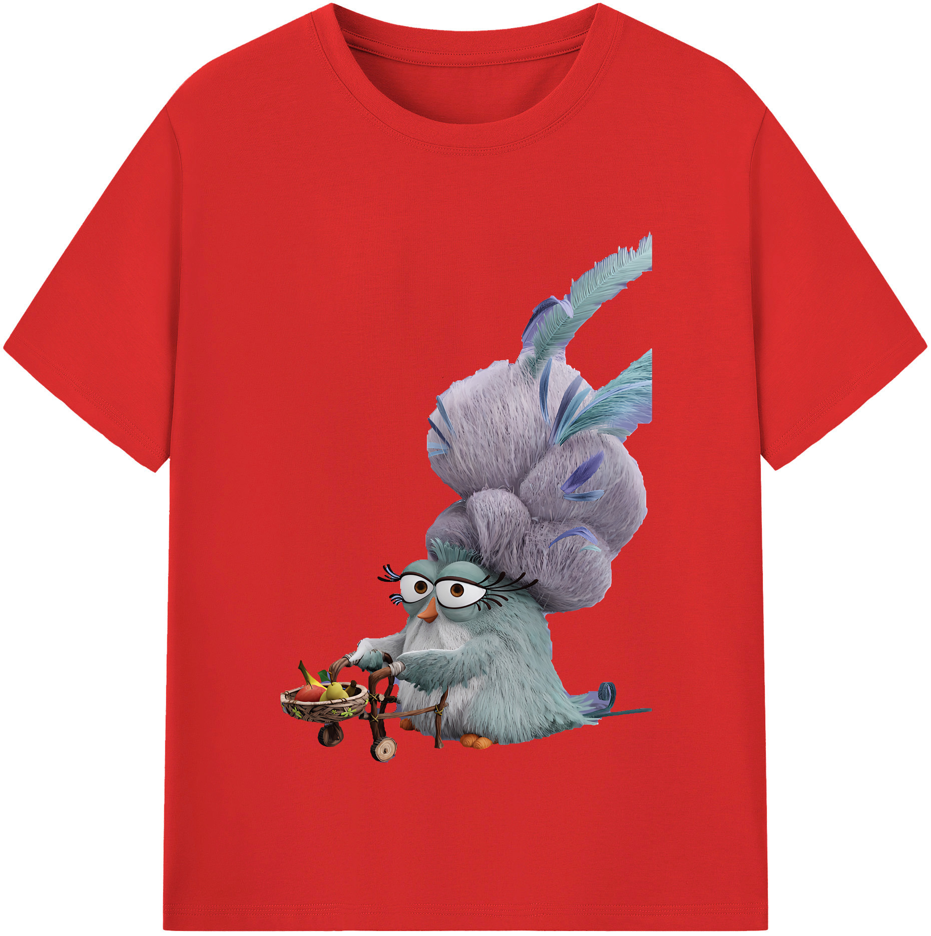 （画像用） Angry Birds アングリーバード レディースカジュアルプリントTシャツ（綿100％）