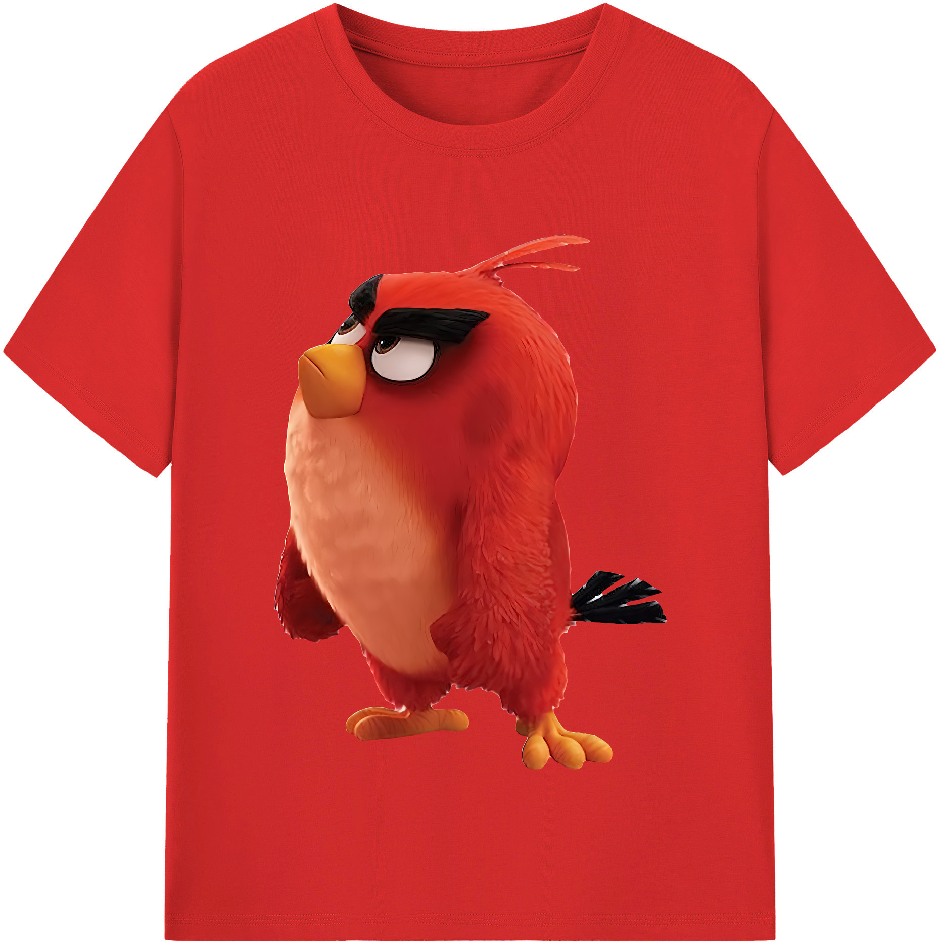 （画像用） Angry Birds アングリーバード レディースカジュアルプリントTシャツ（綿100％）